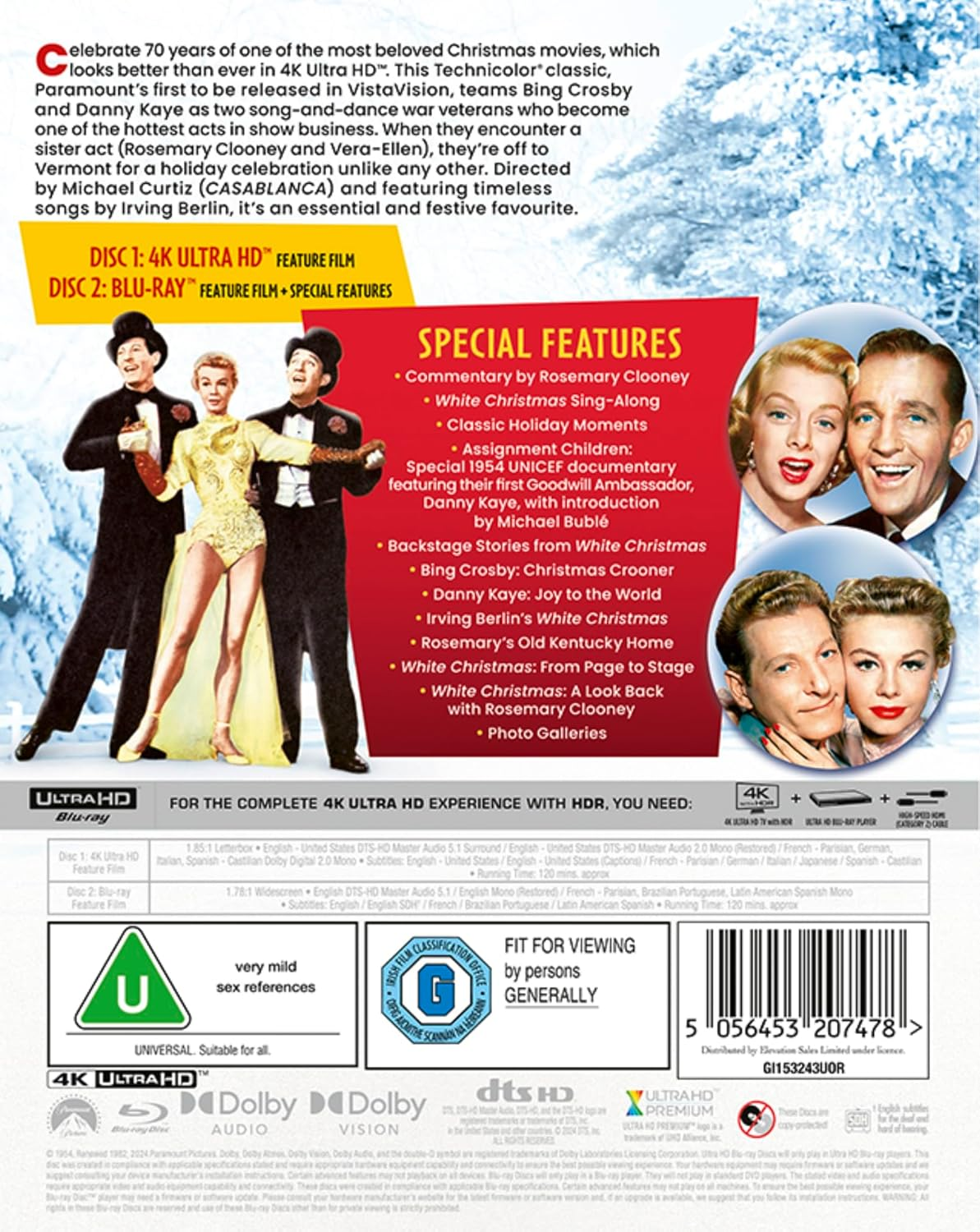 White Christmas 4K UHD [Blu-Ray] [Region a & B & C] image number 3