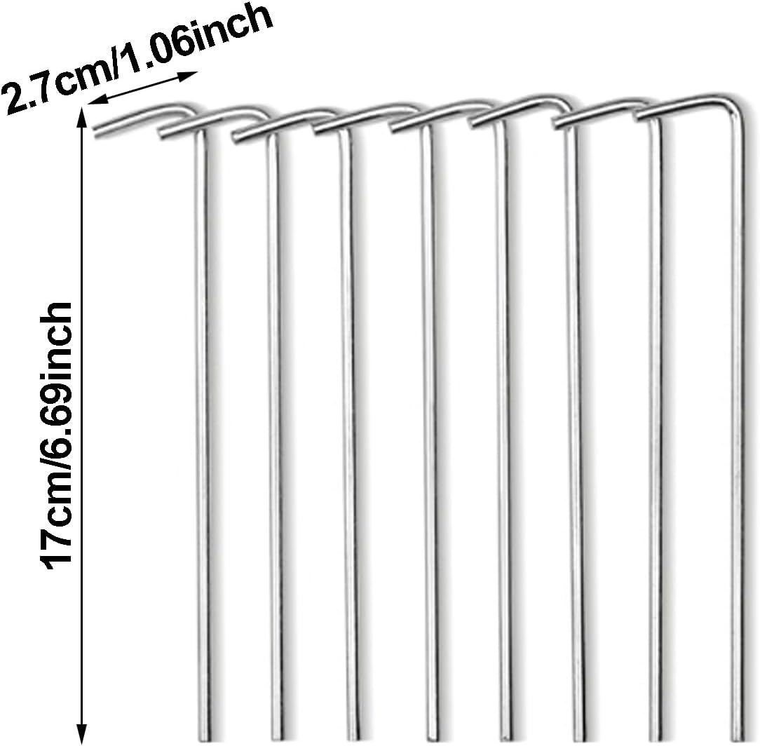 10Pcs Tent Pegs Heavy Duty Galvanised Steel Ground Camping Outdoor Nail image number 1