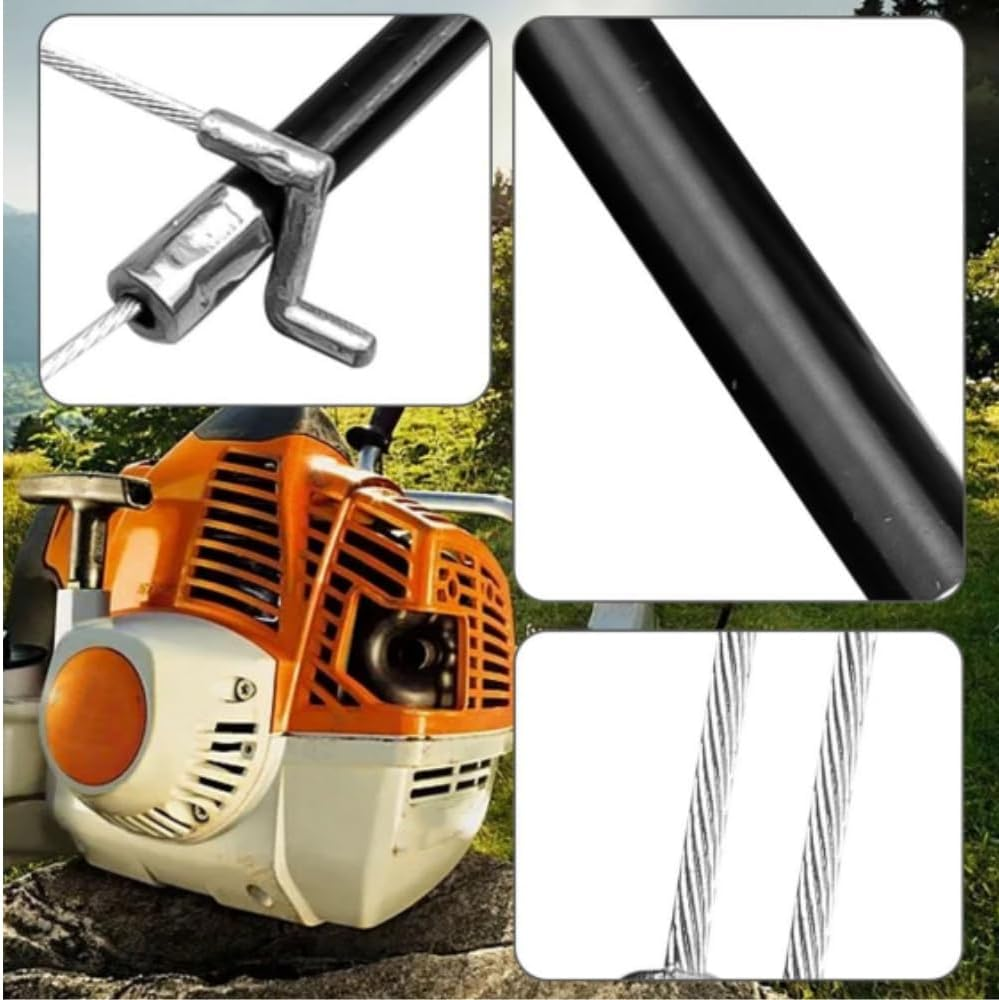 41371801107 Throttle Control Cable Compatible with Stihl Trimmer, Fit for Models FS85, FS80, FS75, FC85, HT75, HT85, KA85, KM85 and KM75, Lawn Mower Throttle Cable for D Loop Handle image number 2