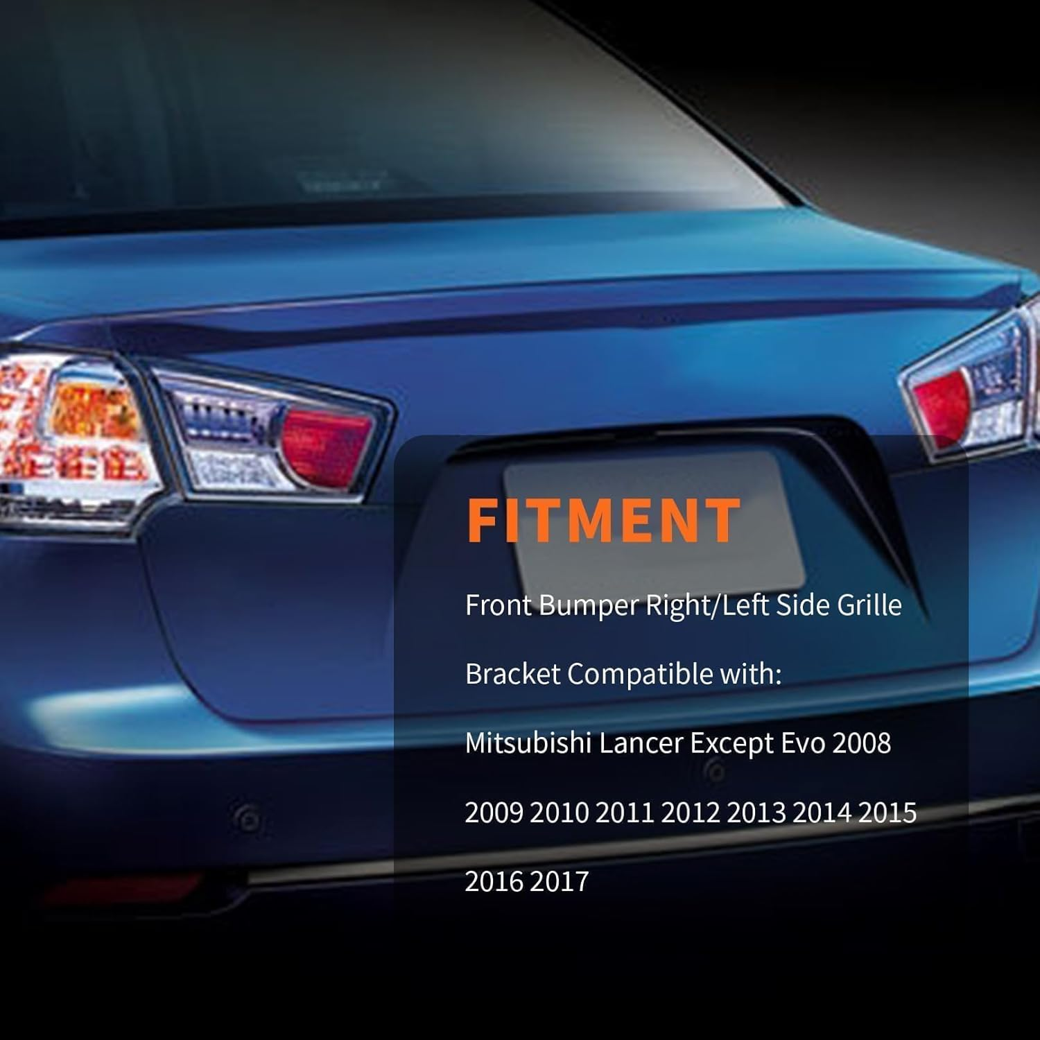 Front Bumper Right/Left Side Grille Bracket Compatible with Mitsubishi Lancer except Evo 2008-2017 6400F549 6400F550