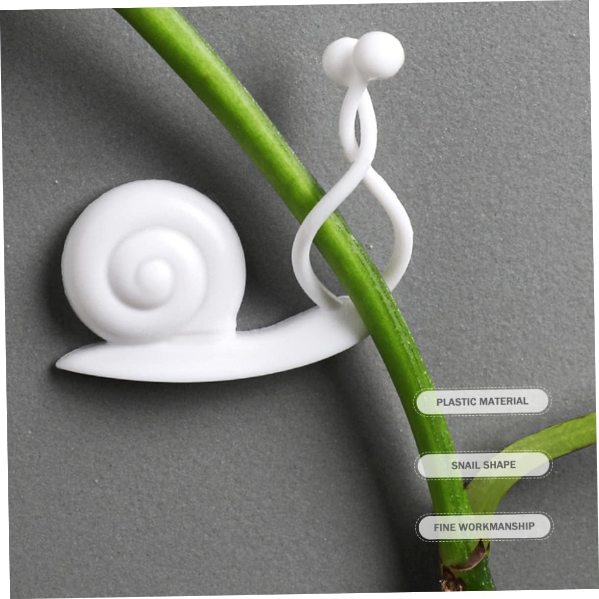 Yardenfun 10Pcs Plant Climbing Wall Fixing Clips Self-Adhesive Vines Holders Indoor Garden Plant Fixture Accessories for Wall-Mounted Vine Support - White image number 3
