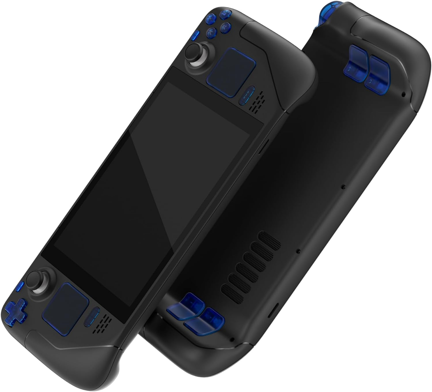 Extremerate Clear Red Replacement Full Set Buttons for Steam Deck, DIY Custom ABXY D-Pad Trackpad Bumpers Triggers Buttons Screwdriver Tools for Steam Deck LCD Handheld Console - Console NOT Included