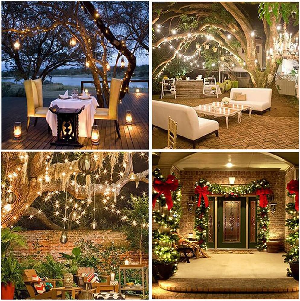 Solar String Lights,Solarmks 33Ft Outdoor String Lights 100LED Seasonal Decorative Lighting for Home, Lawn, Garden, Wedding, Party and Holiday (Yellow) image number 5