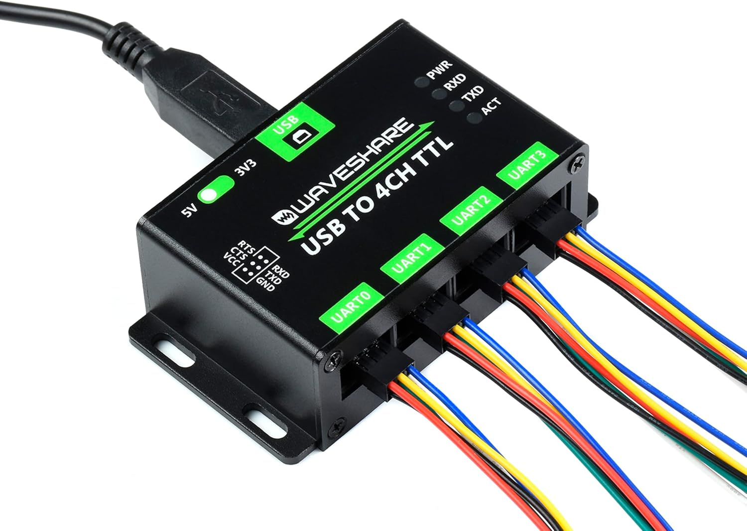 Industrial USB to 4-CH TTL Converter Adapter USB to UART Support Multi Protection /Systems /Win7/8/8.1/10/11, Linux, Etc image number 3