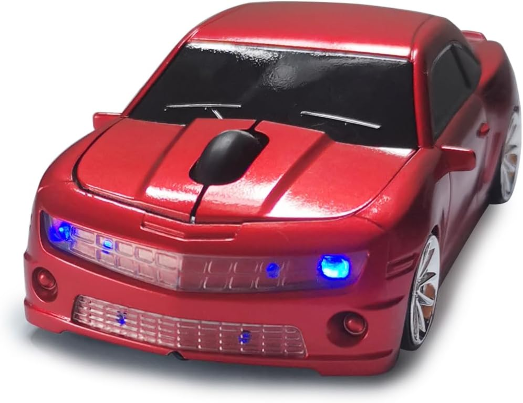 Wireless Car Mouse, Cool Shape 2.4Ghz Computer Mouse for Laptop PC Mac (Black)