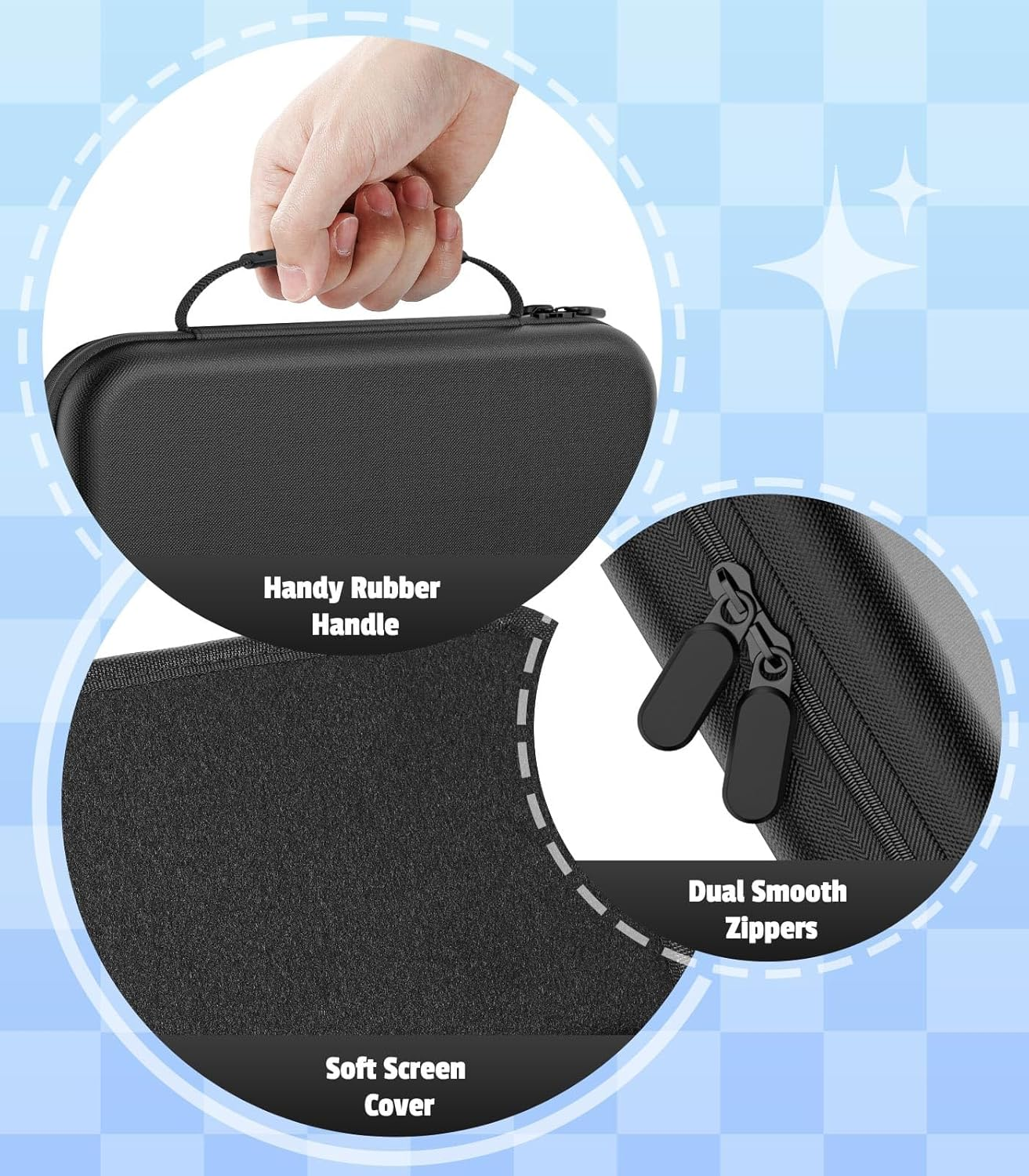 Carry Case for Nintendo Switch 2 (2025), Funcyboo Hard Shell Travel Case with 10 Game Card Slots Lightweight and Large EVA Travel Pouch Carry Hand Bag Pouch Accessories for Switch 2 -Black image number 2