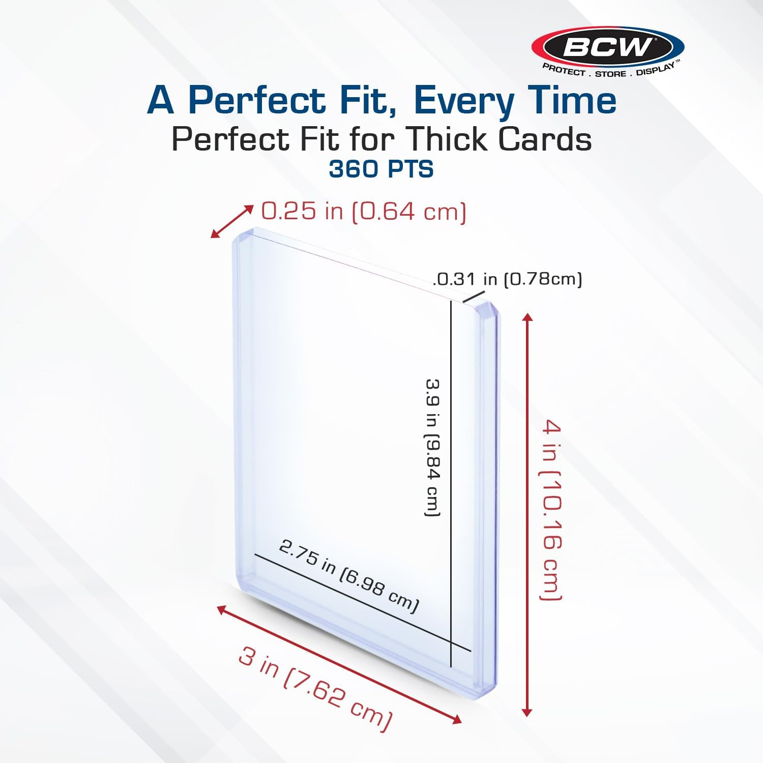 BCW Supplies 240 Pt. Thick Card Topload Holder (10 Count Pack) image number 2