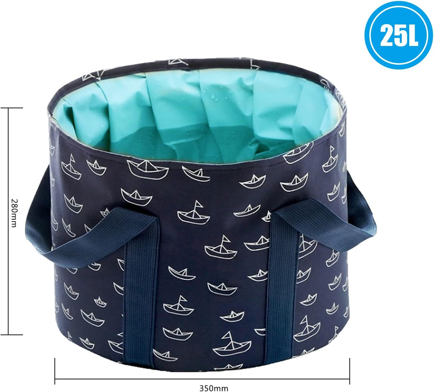 RAYWE 25L Large Collapsible Foot Bath Basin Portable Travel Foot Bath Tub Home Pedicure Foot Spa Folding Water Bucket for Soaking Feet Washing Bathtub