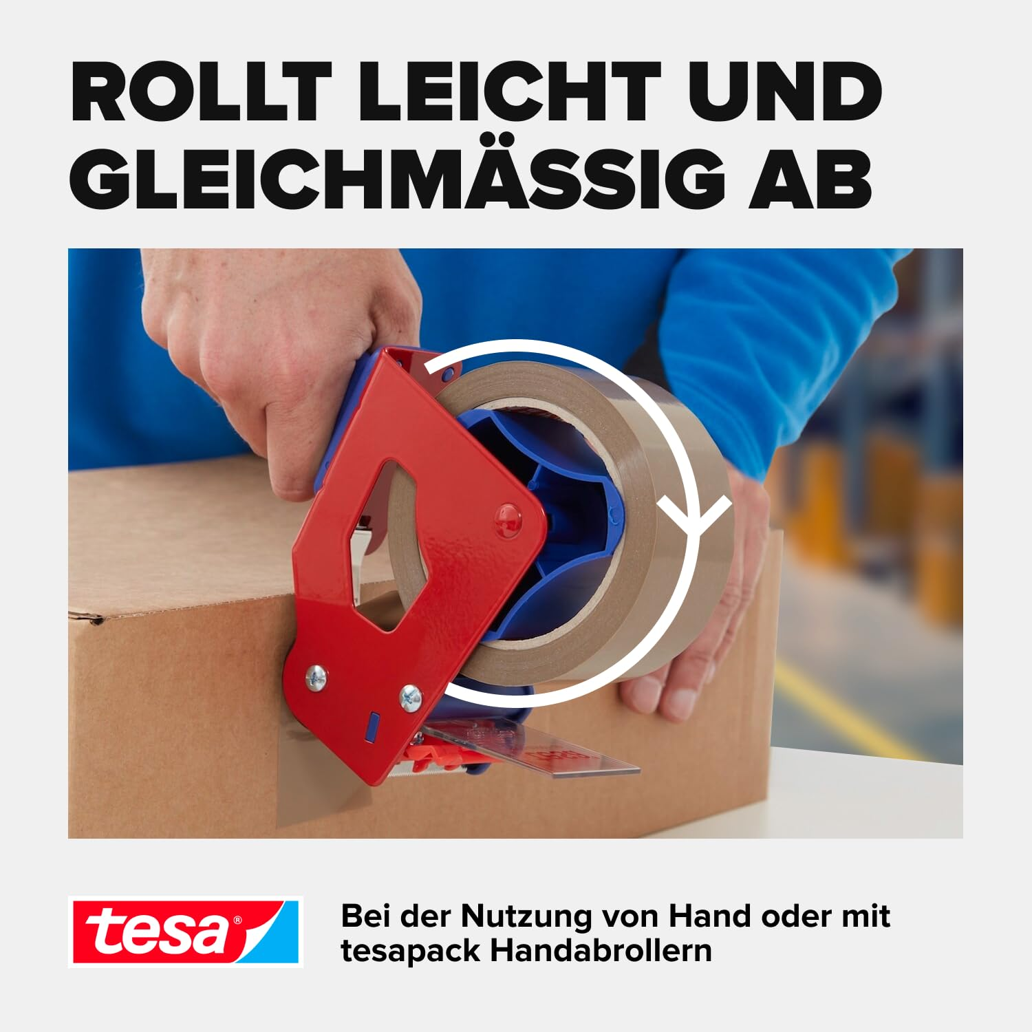 Tesa Pack 4280 PP Packaging Tape in Pack of 6 - Universal Adhesive Tape for Packing Parcels and Boxes - Brown - 6 Rolls Each 66 M X 50 Mm image number 4