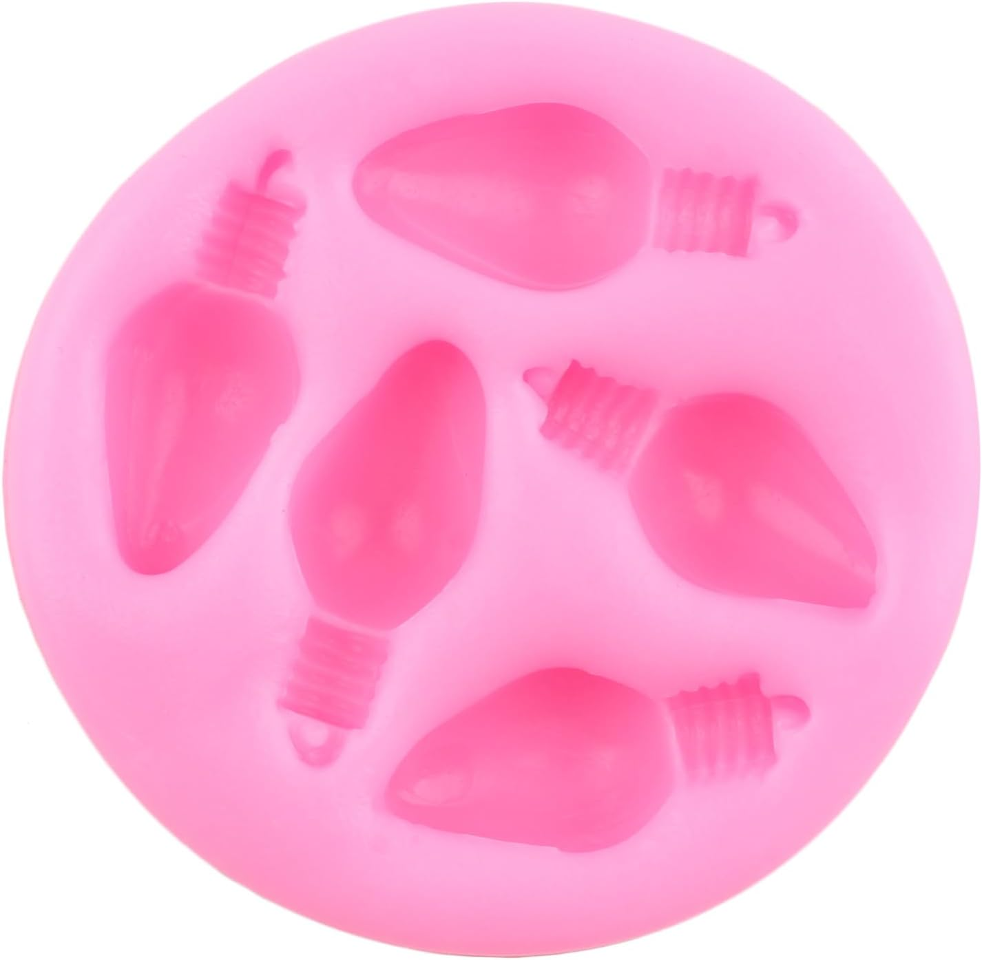 Light Bulb Silicone Mould Christmas Light Bulb Chocolate Fondant Moulds for Cupcake Topper Cake Decoration Polymer Clay Candy Gum Paste image number 1