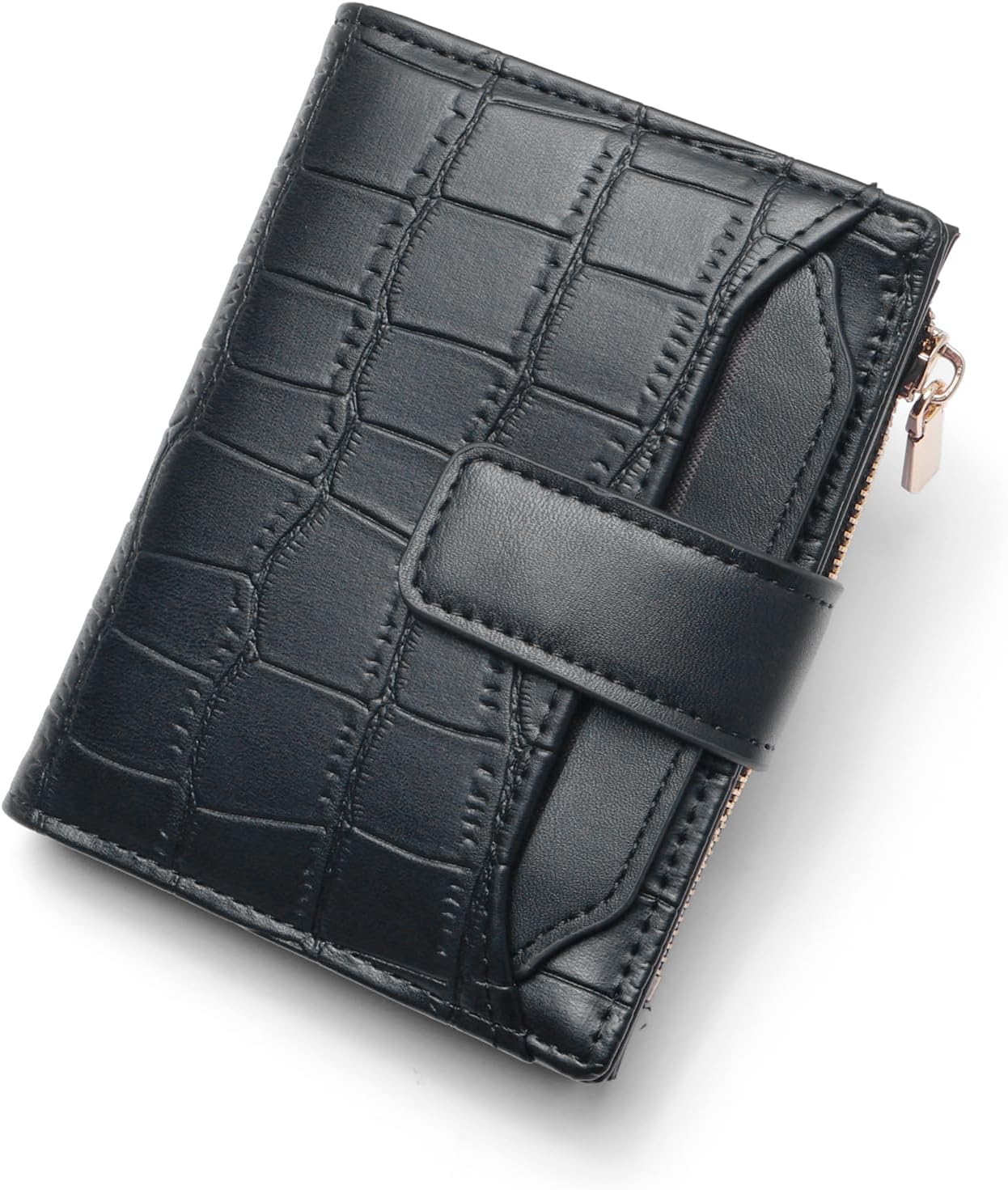 Ksriylm Wallet Women Small Wallet for Women Genuine Leather Bifold Compact RFID Blocking Card Holder for Women with Zipper Coin Pocket 4 ID Windows,Purple