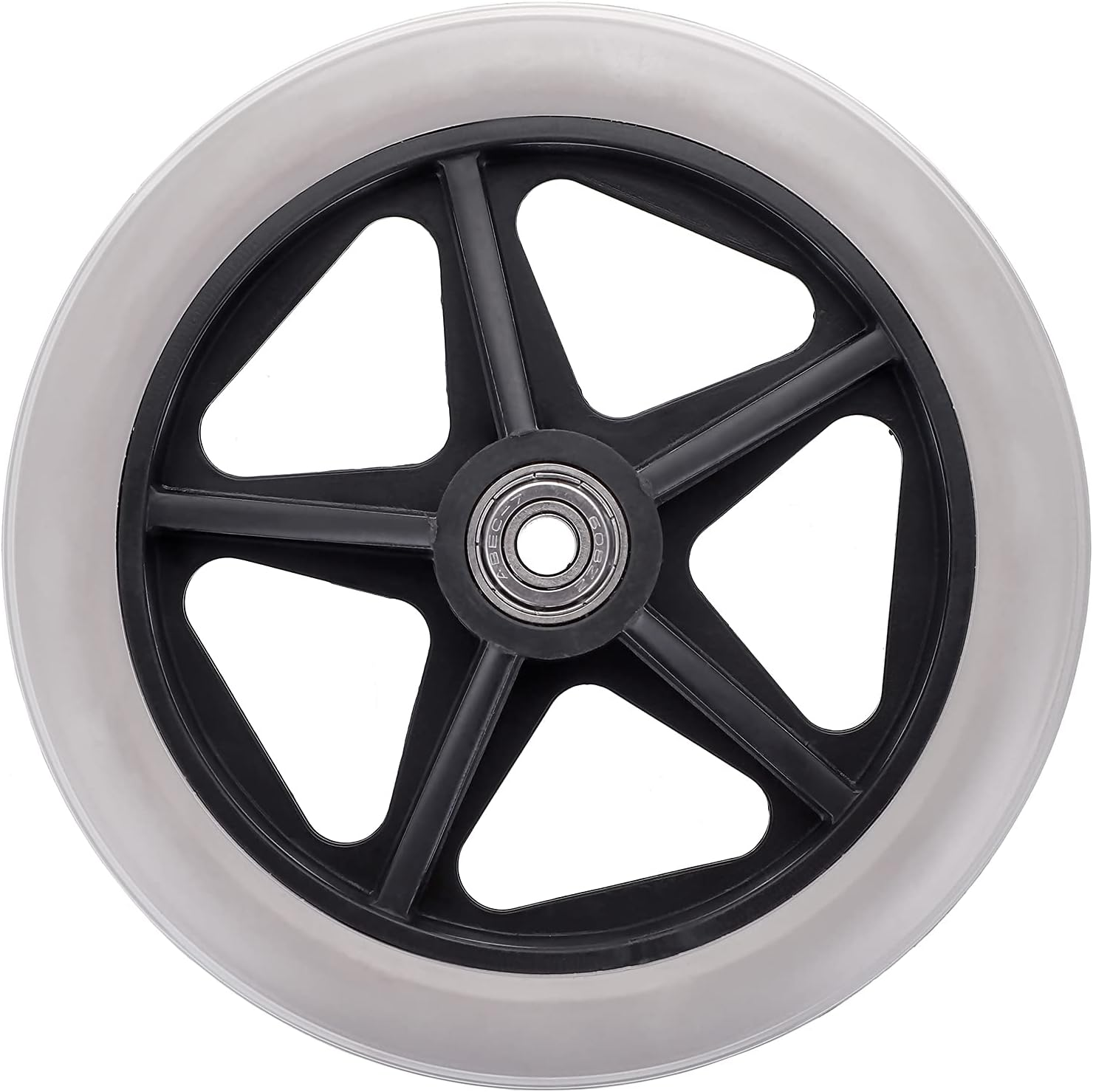 Ownmy 2PCS of 6 Inch Rubber Wheel Replacement Wheelchair Front Wheels Rollator Walker Anti-Slip Replacement Casters Rollers Wheels Universal Wheelchair Replacement Wheel Accessories, Grey image number 1