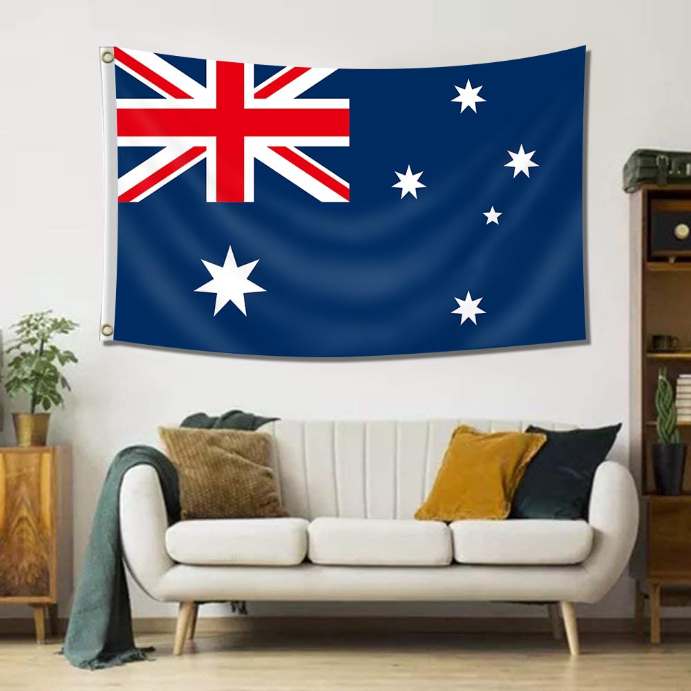 Australian Aussie Flag Australia Day Heavy Duty Outdoor 3X5 Ft Australian National Flags (Blue) - Blue image number 2