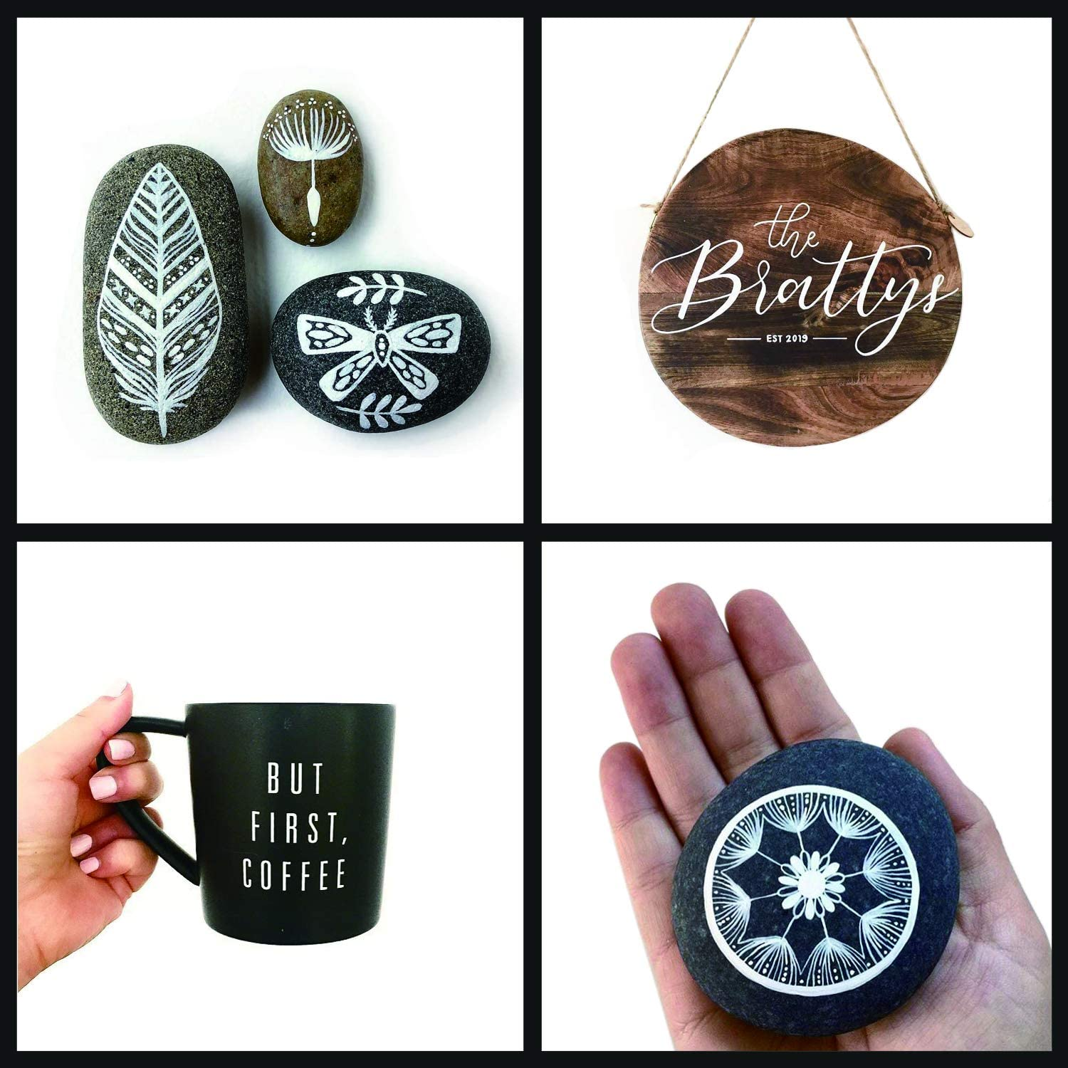 White Marker, 6 Pack 0.7Mm Acrylic White Permanent Marker White Paint Pens for Wood Rock Plastic Leather Glass Stone Metal Canvas Ceramic Marker Extra Very Fine Point Opaque Ink Water Based image number 5