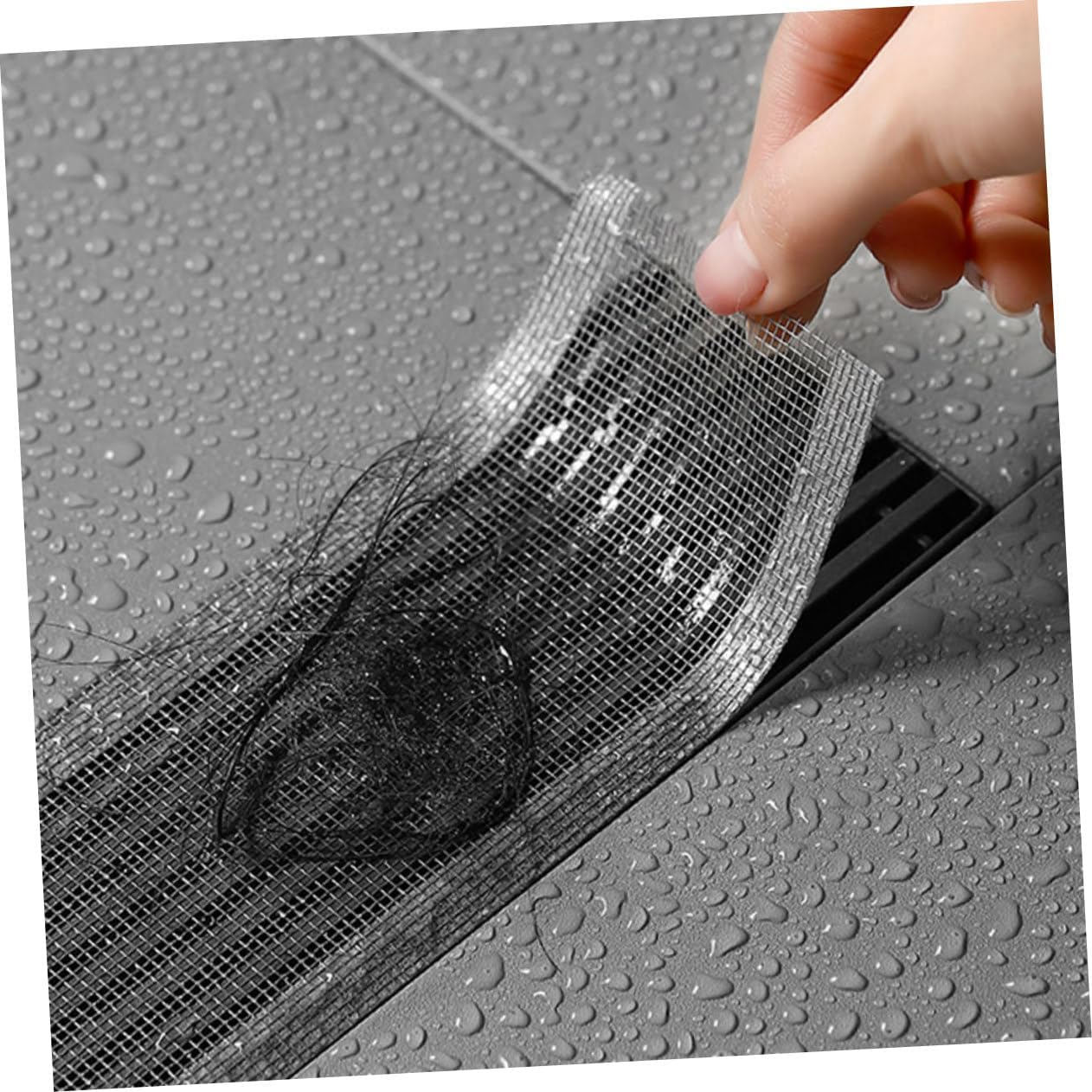 MUCKLILY Floor Drain Sticker for Bathroom Hair Catcher Bathtub Drain Sticker Strainers for Shower Disposable image number 1
