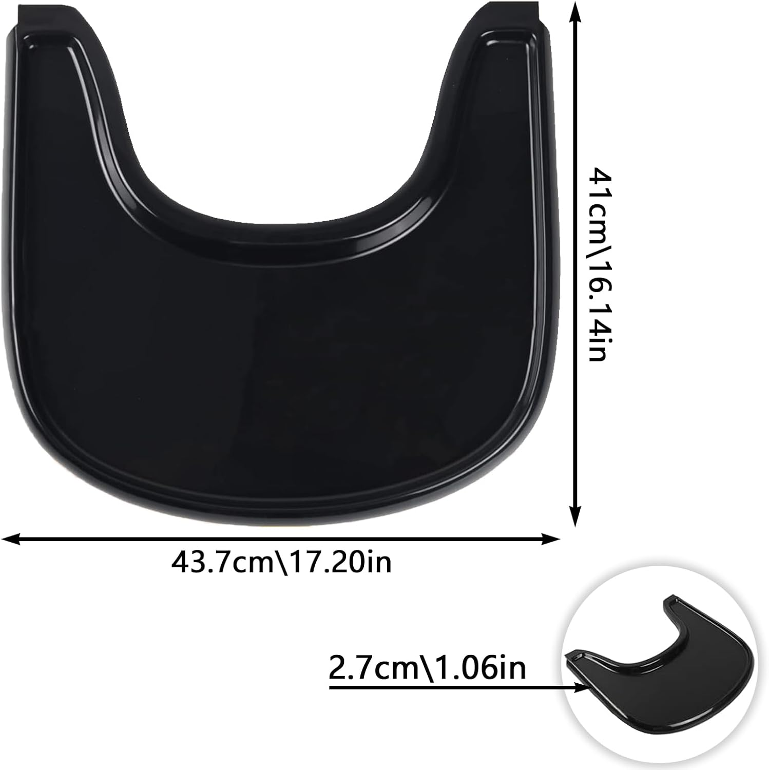 Hxeternal Tray Designed Exclusively for Tripp Trapp Chair (Black) image number 5