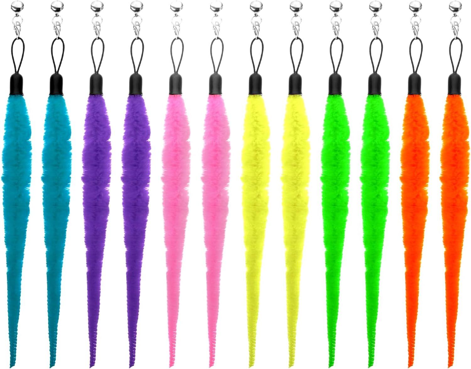Innohhustle 12 Pcs Cat Worms Refill, Cat Toys Wand Replacement, Cats Feather Toy Replacements Cats Wand Toy Accessories image number 1
