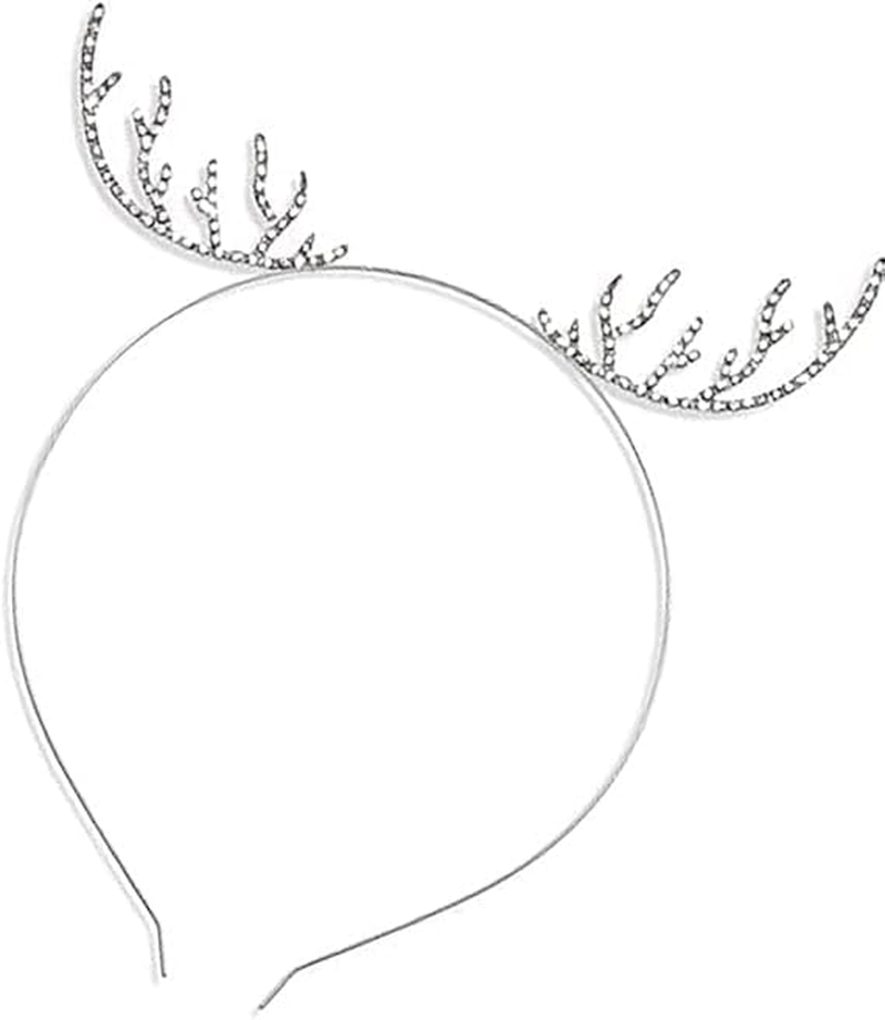 Deer Antler Headband Christmas Hair Hoop for Women Christmas Tiara for Christmas Party image number 3
