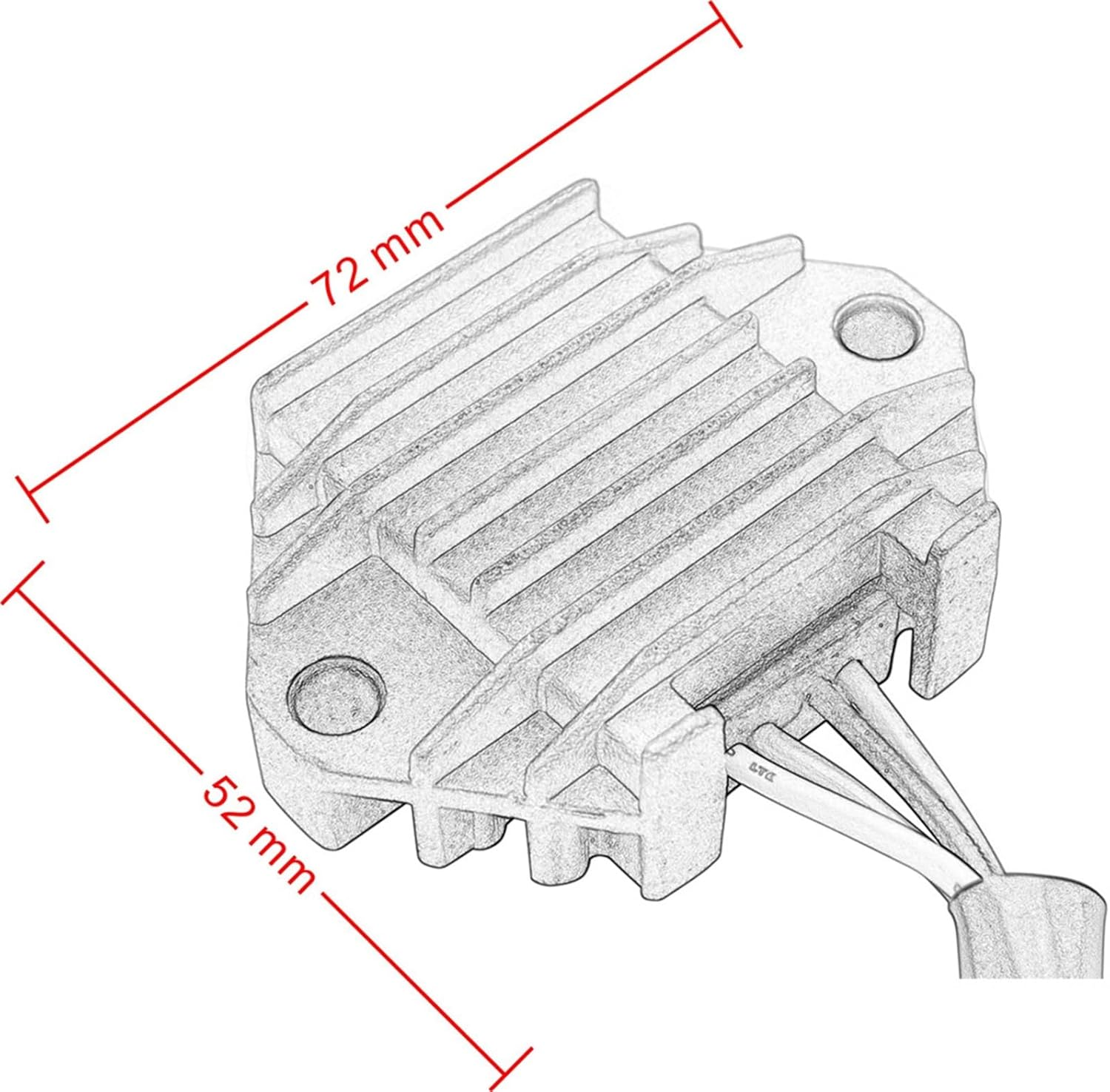 Rectifier Parts Motorcycle Voltage Regulator Rectifier for YFZ450 YFZ450F 2004-2011 5TG-81960-00-00 image number 5