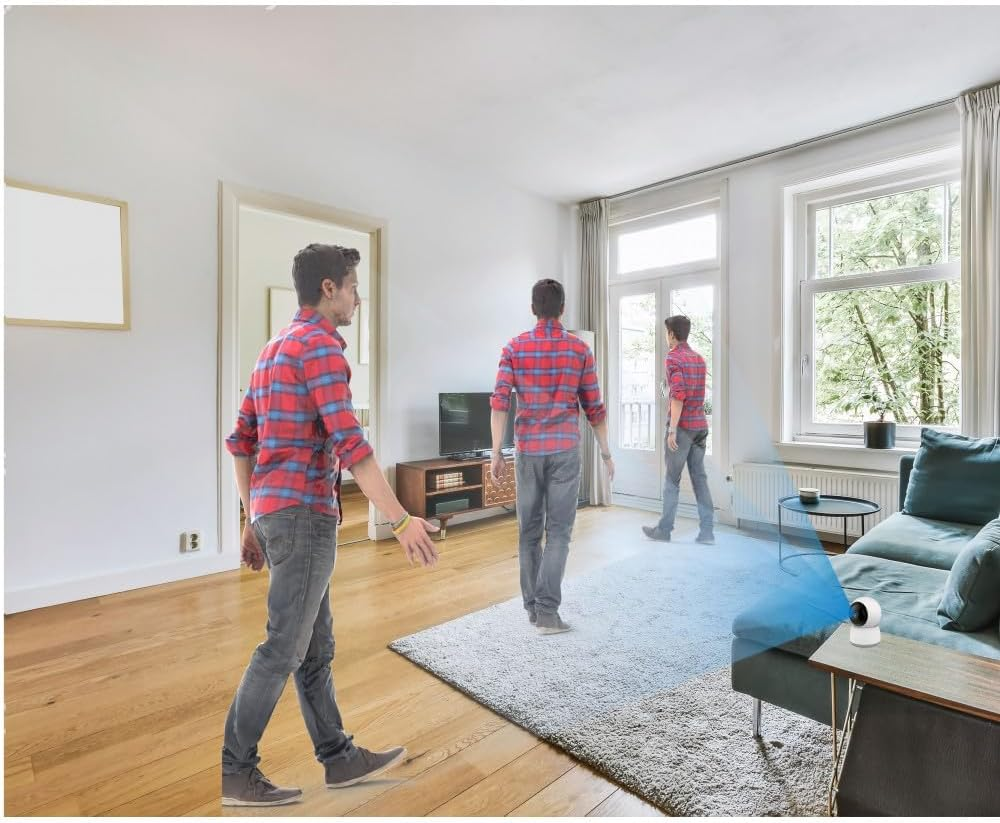 Laser Smart Home FHD Pan and Tilt Indoor Security Camera - 1080P HD Monitor, 360 Coverage, Motion Alerts, Night Vision, Two-Way Audio, Mobile App Control, Microsd Storage- Compatible with Alexa image number 3