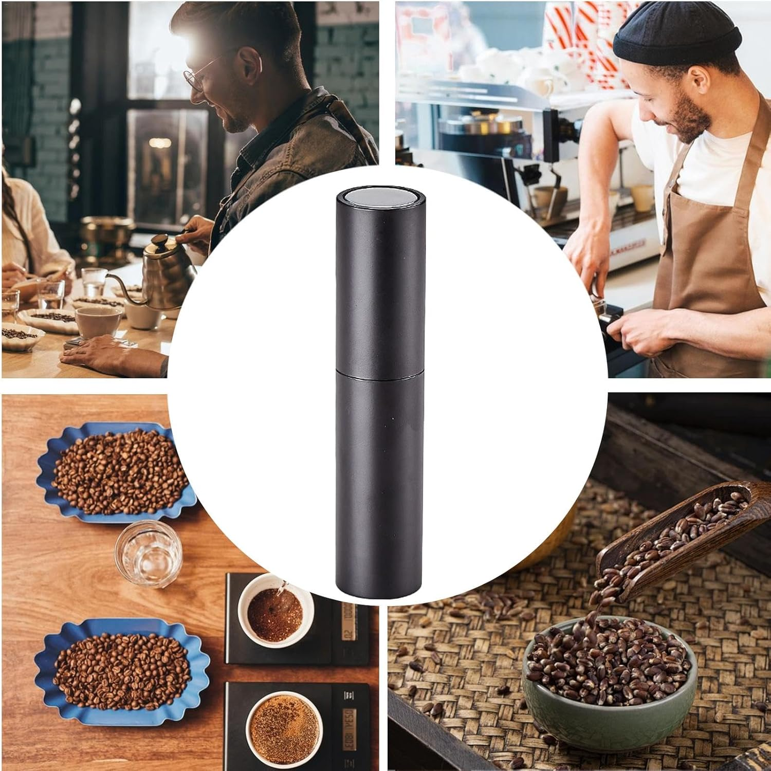 Coffee Making Accessories - Anti-Flying Grind Accessories,Rotary Pump Head Raised Spray Bottle for Dining Room, Hotel, Restaurant, Kitchen, Cafe - Black image number 6