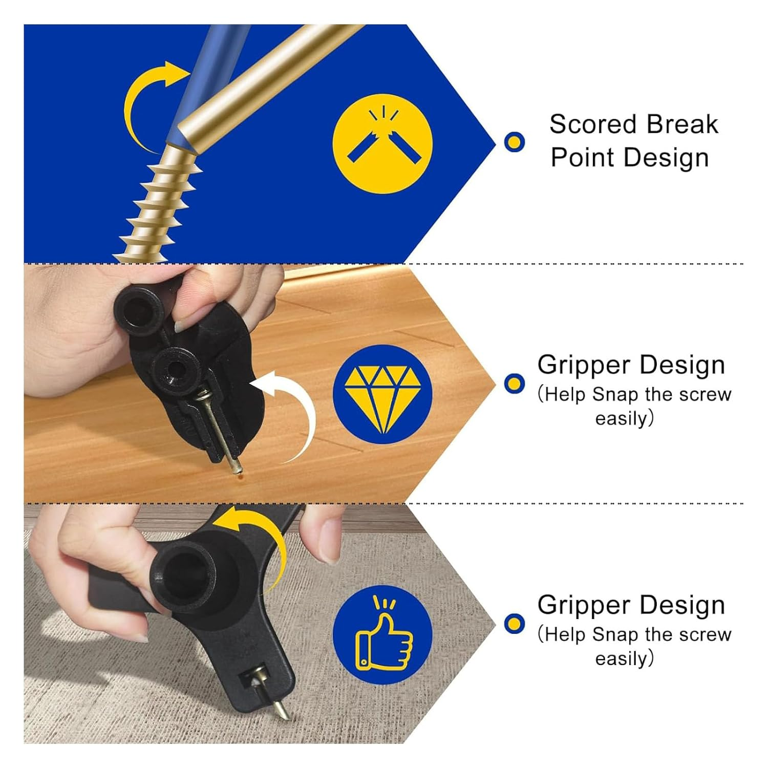 Squeaky Floor Repair Kit with 5 Tools and 50 Screws, Eliminate Squeaky Noise Fit Most Carpet Hardwood Floors, Woodworking Project Kits Use for Fix Floors image number 3