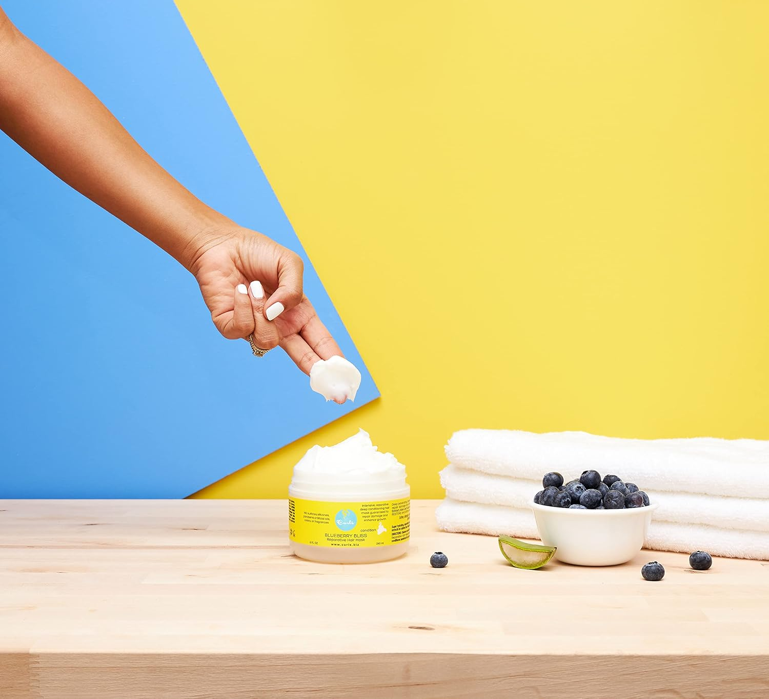 Curls Blueberry Bliss Reparative Hair Mask - Deep Conditioning - Repair, Protect, Restore, and Grow Your Hair - Detangle and Moisturize - for All Curl Types, 8 Fl Oz image number 5