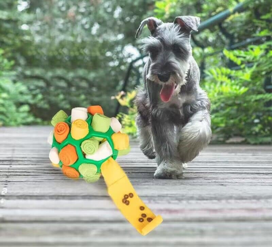 ZONADA Dog Snuffle Ball Toy Interactive Puzzle Slow Feeder IQ Training Foraging Skill Interactive Enhance Bonding and Dental Care (Green) image number 1