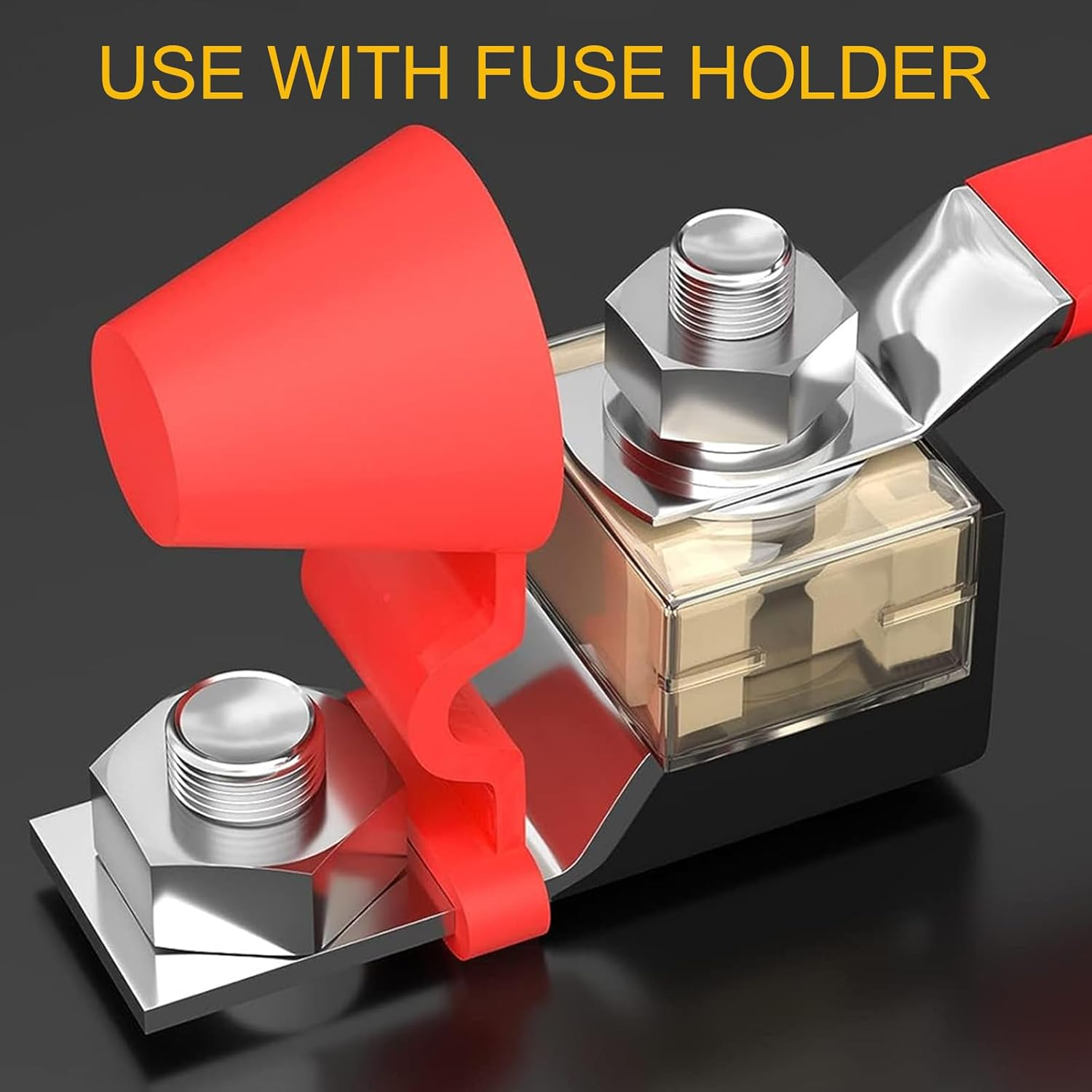 GLOSO IPBF Marine Battery Fuse Terminal Fuses Ignition Protected Current Protection for Automotive Marine Use (200A-2Pack)