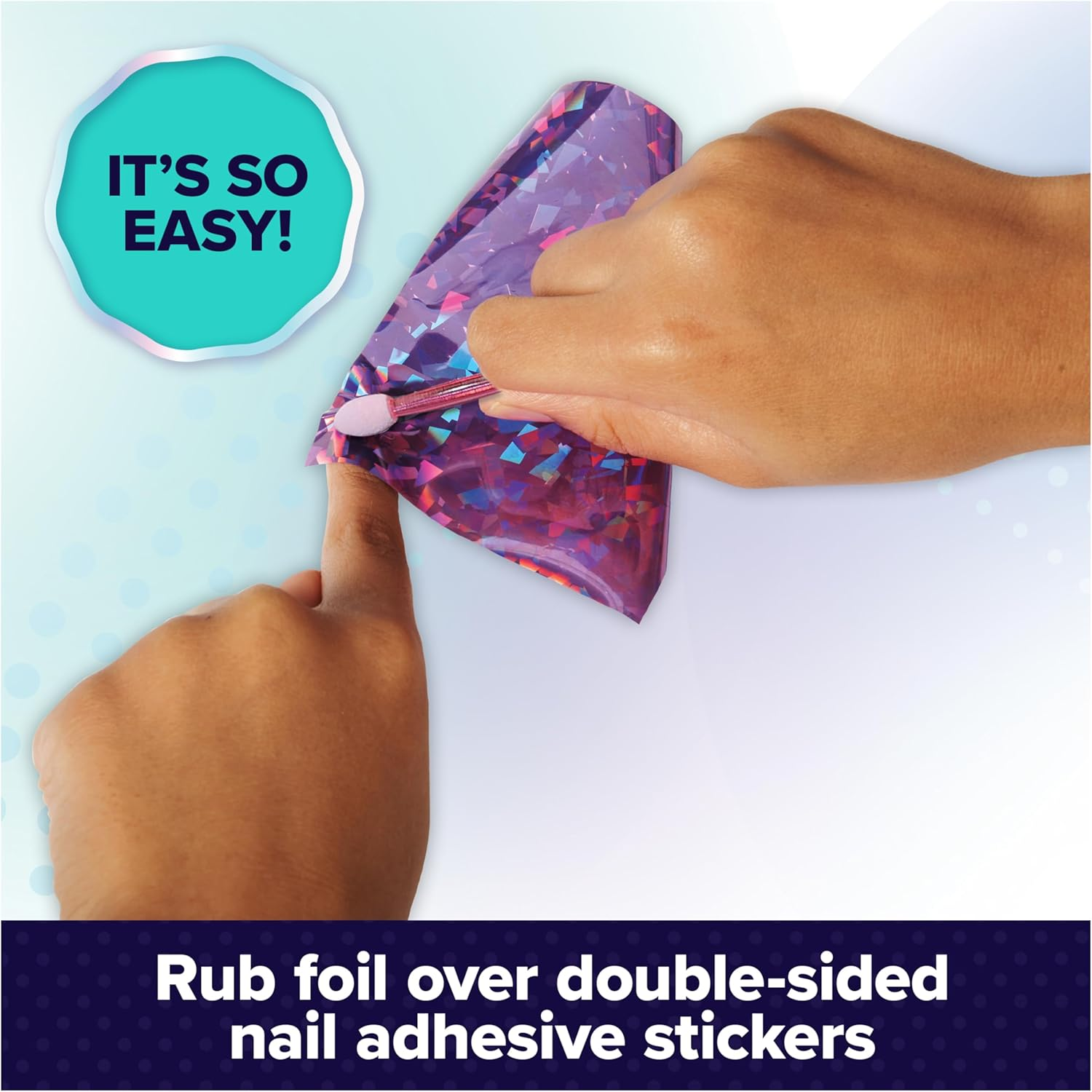 Cool Maker, GO Glam Foil Nails Kit with 6 Sheets of Shimmer Foil & Nail Stickers for 5 DIY Manicures, Arts and Crafts Kids&rsquo; Toys for Girls Aged 7+ image number 1