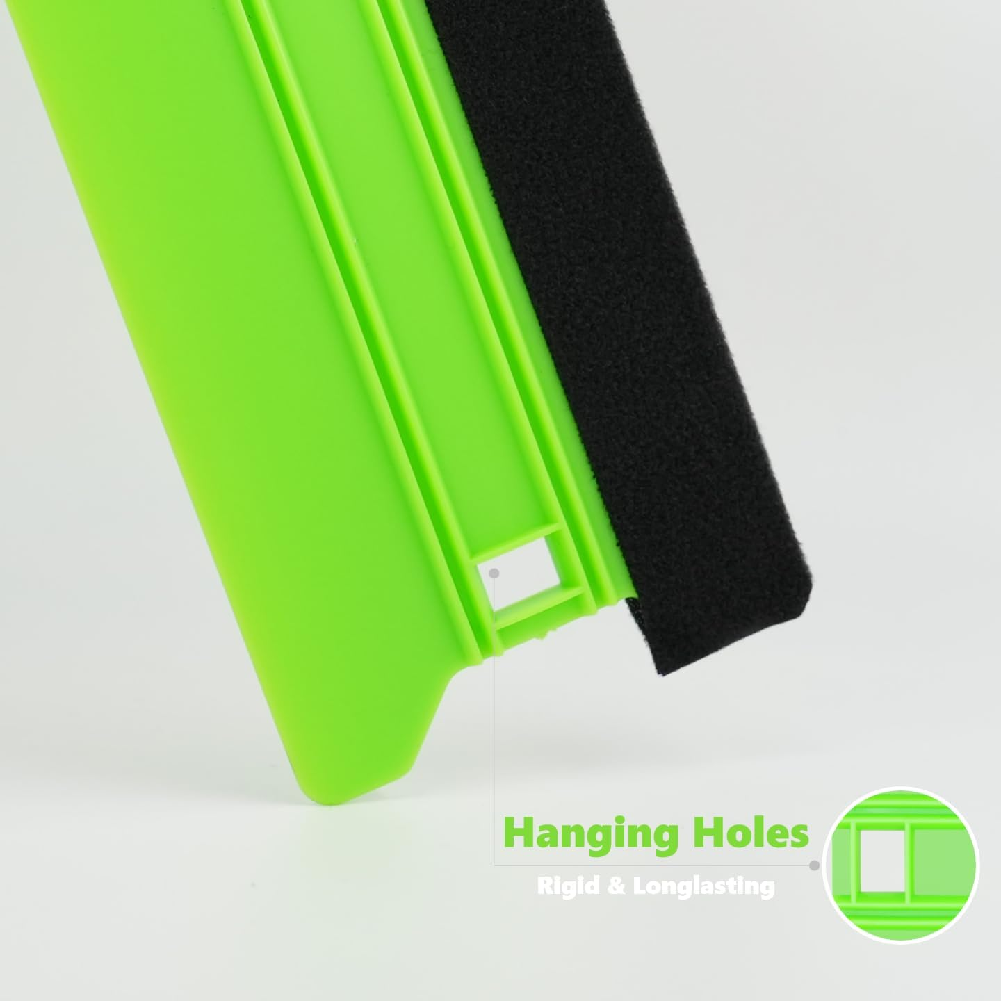 Carsleek Vinyl Wrap Long Squeegee, Microfiber Felt Edge, Window Tinting, Sign Sticker Application, Car Decal, Scratch-Free on Film and Wallpaper, Protect Painted, 3Pcs, 21 * 7.5Cm, Black, Blue, Green