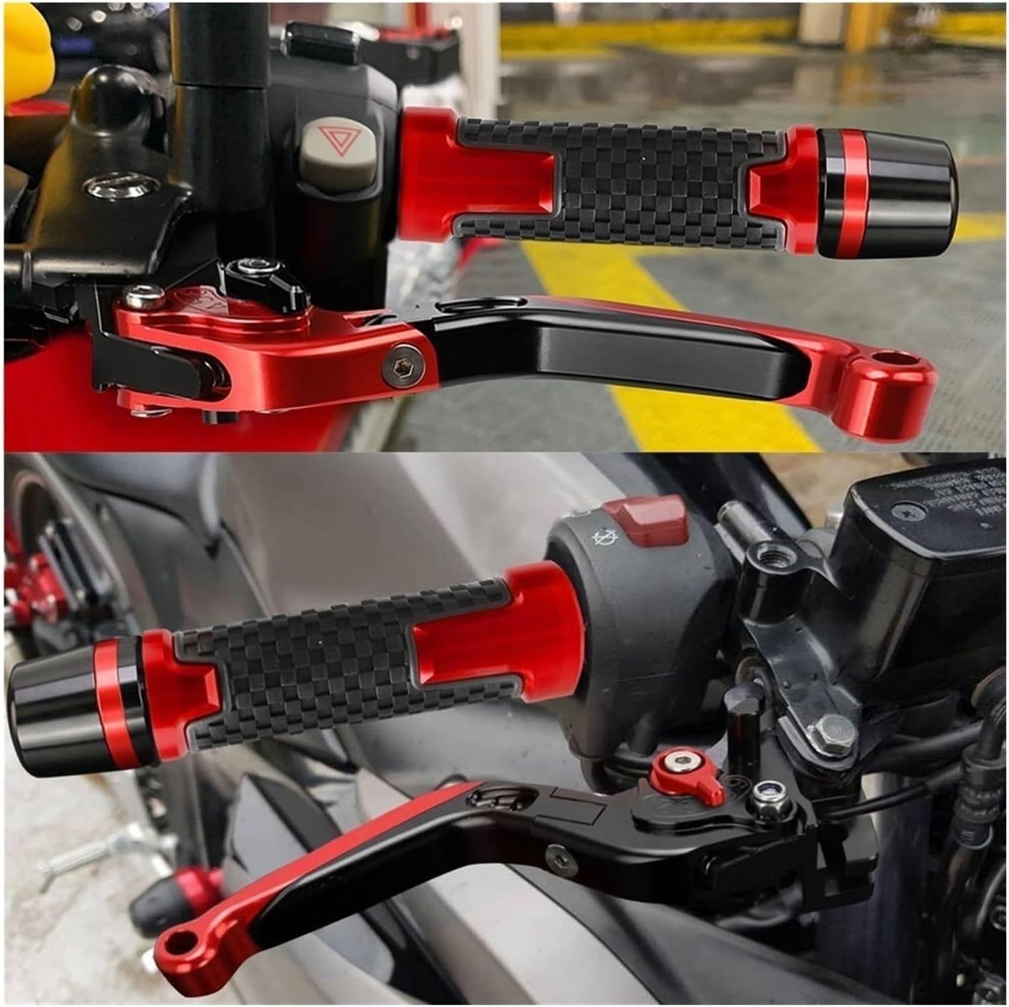 Motorcycle Accessories for Kawasaki Z750 Z 750 2007 2010 2011 2012 Adjustable Brake Clutch Levers Handle Bar Grip Ends(14) image number 1