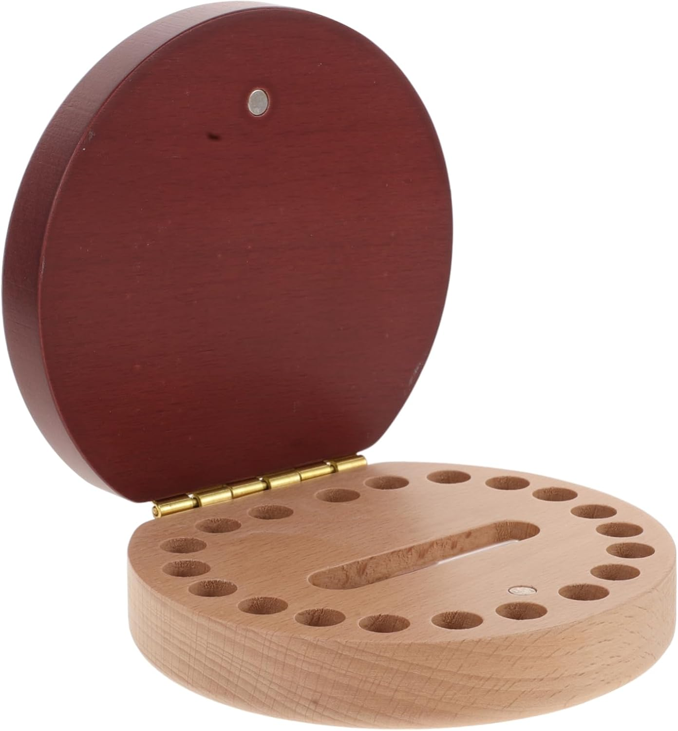 Yardwe Boys Girls Tooth Keepsake Box Wooden Tooth Collection Box Milestone Labels image number 3