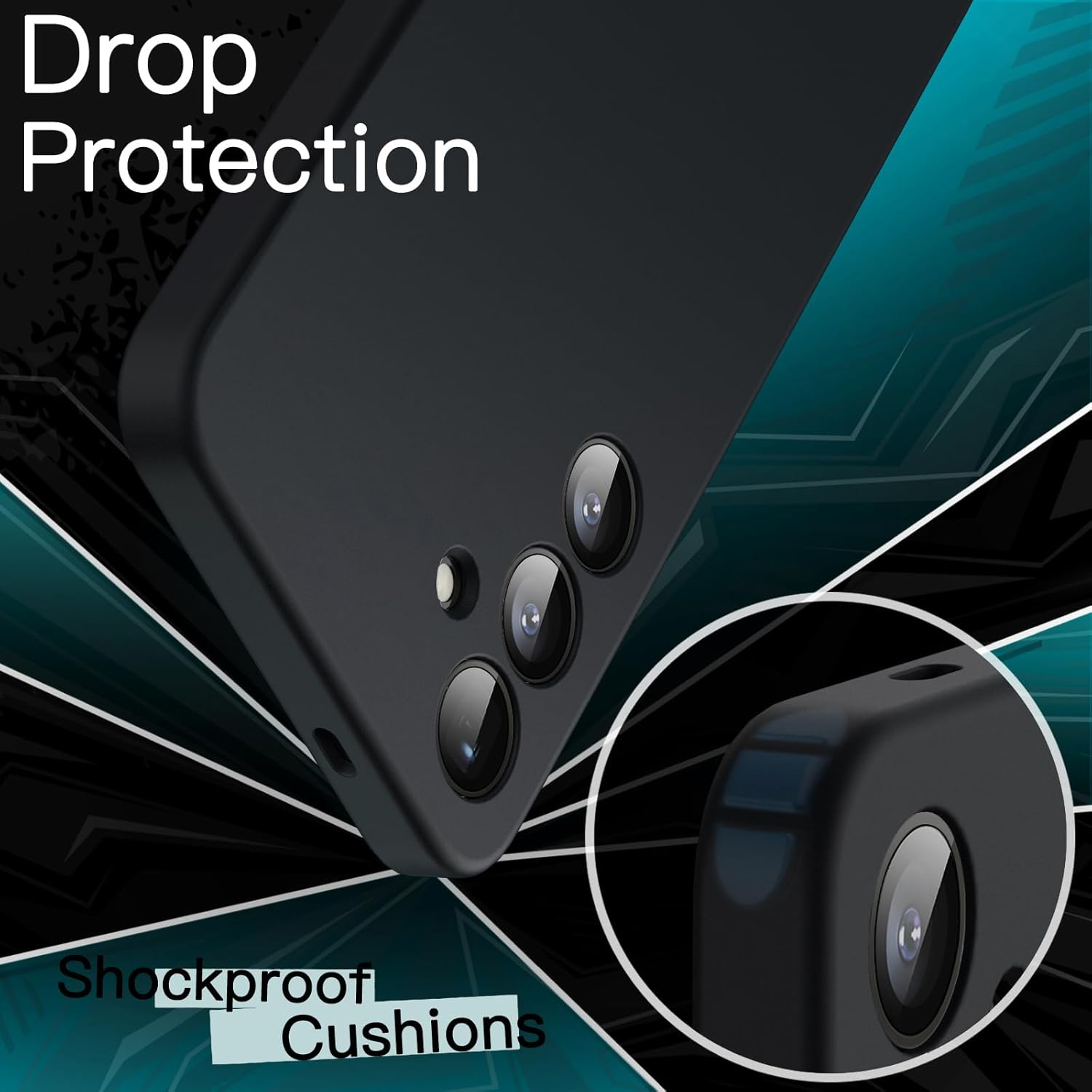 Jetech Slim Fit Case for Samsung Galaxy S24 5G, Camera Lens Full Protection, Soft TPU Thin Protective Phone Cover with Matte Finish, Shockproof (Black) image number 5