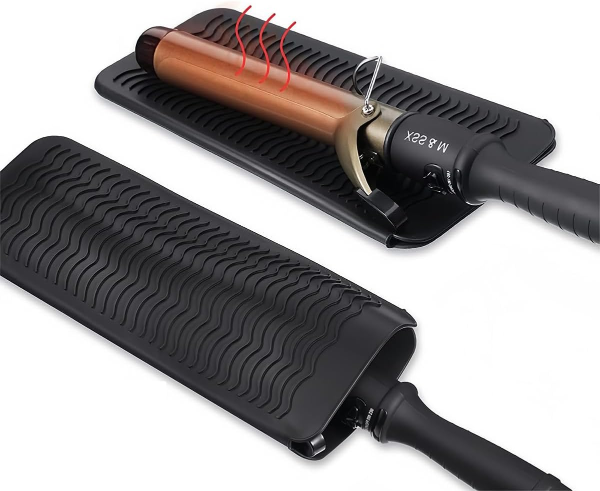 Enwye Heat Resistant Silicone Mat, Heat Resistant Protective Mat for Travel, Home, Salon, Straighteners, Hair Styling Tools, Curling Irons image number 3