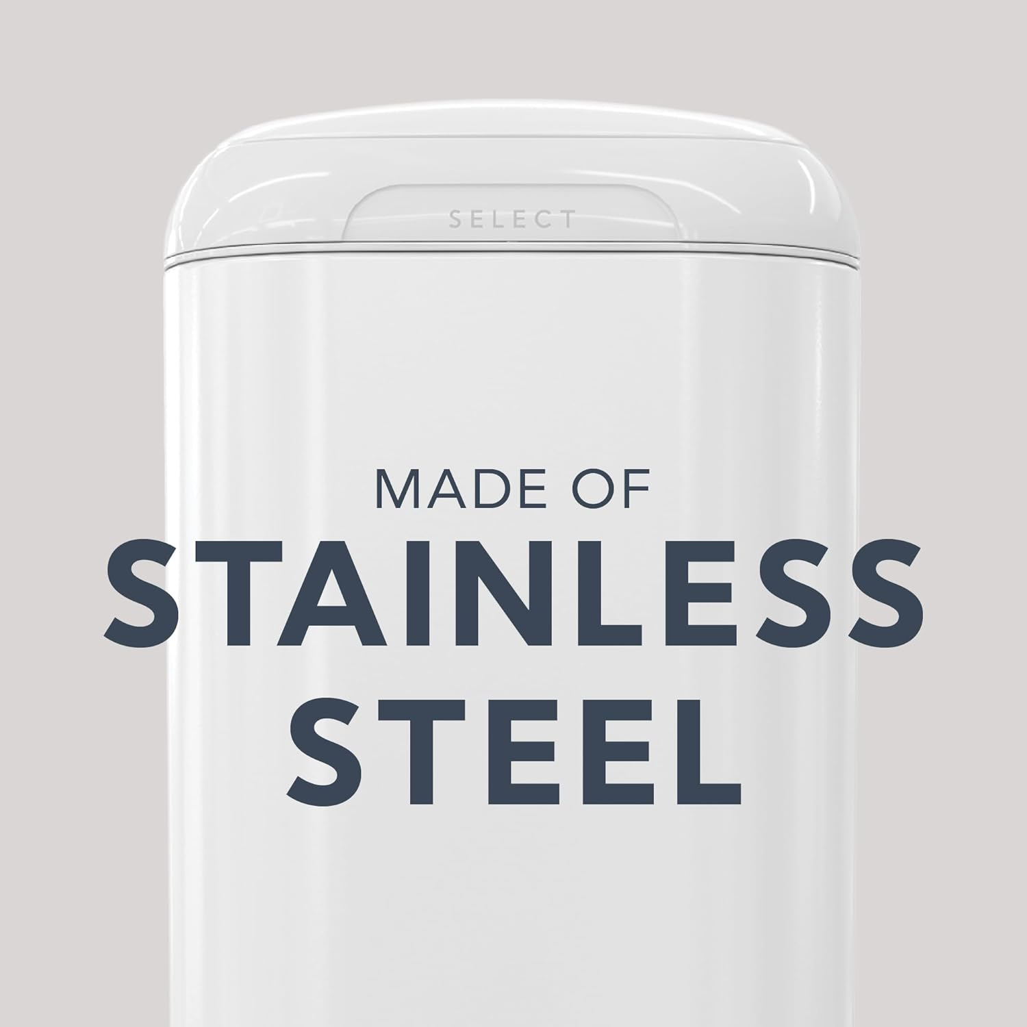 Diaper Genie Select Pail Registry Gift Set (White) | Made of Durable Stainless Steel Metal | Includes 2 Jumbo Refills | Holds 1620 Newborn Diapers image number 6