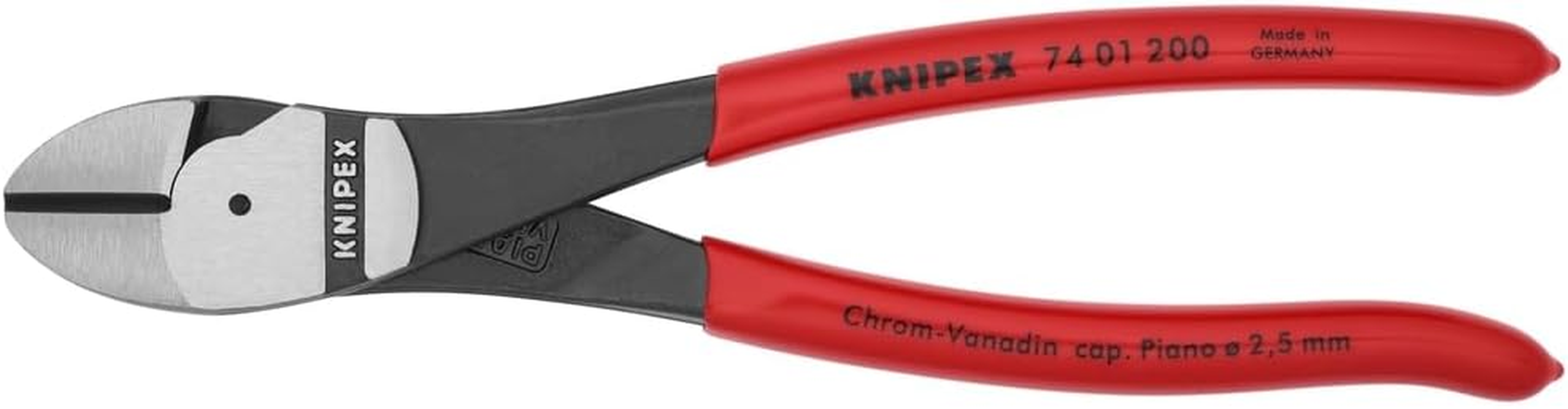 KNIPEX Tools 74 01 200 SBA 8-Inch High Leverage Diagonal Cutters image number 2
