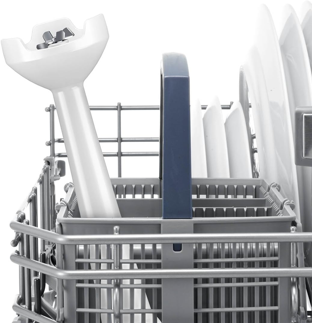 Bosch Clevermixx MSM14000 Hand Blender, Removable Mixing Base, Ergonomic Handle, Lightweight Housing, 4-Blade Knife, Easy Cleaning, 400 W, White/Red image number 3