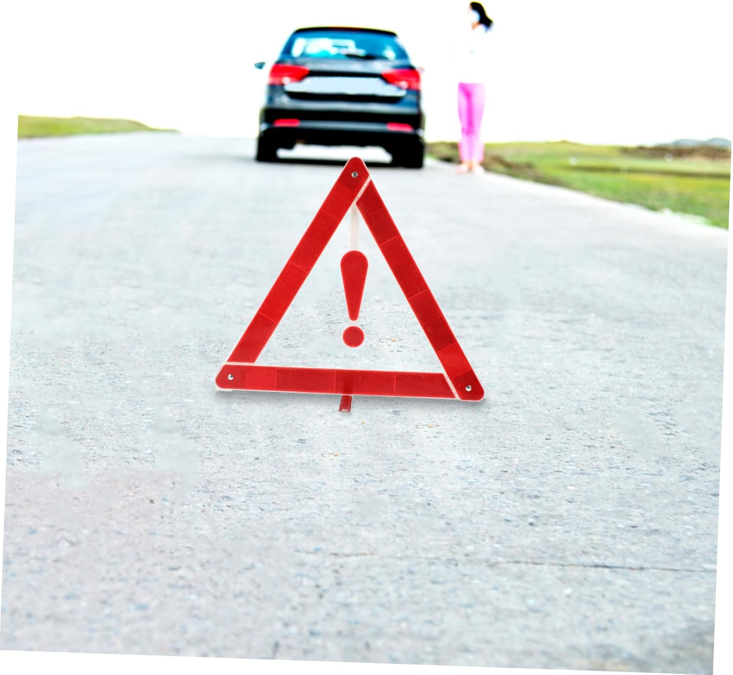 Mikinona 2Pcs Car Safety Triangle Warning Signs Folding Road Safety Kit Durable Reflective Tripod for Vehicle Emergency and Roadside Assistance image number 6