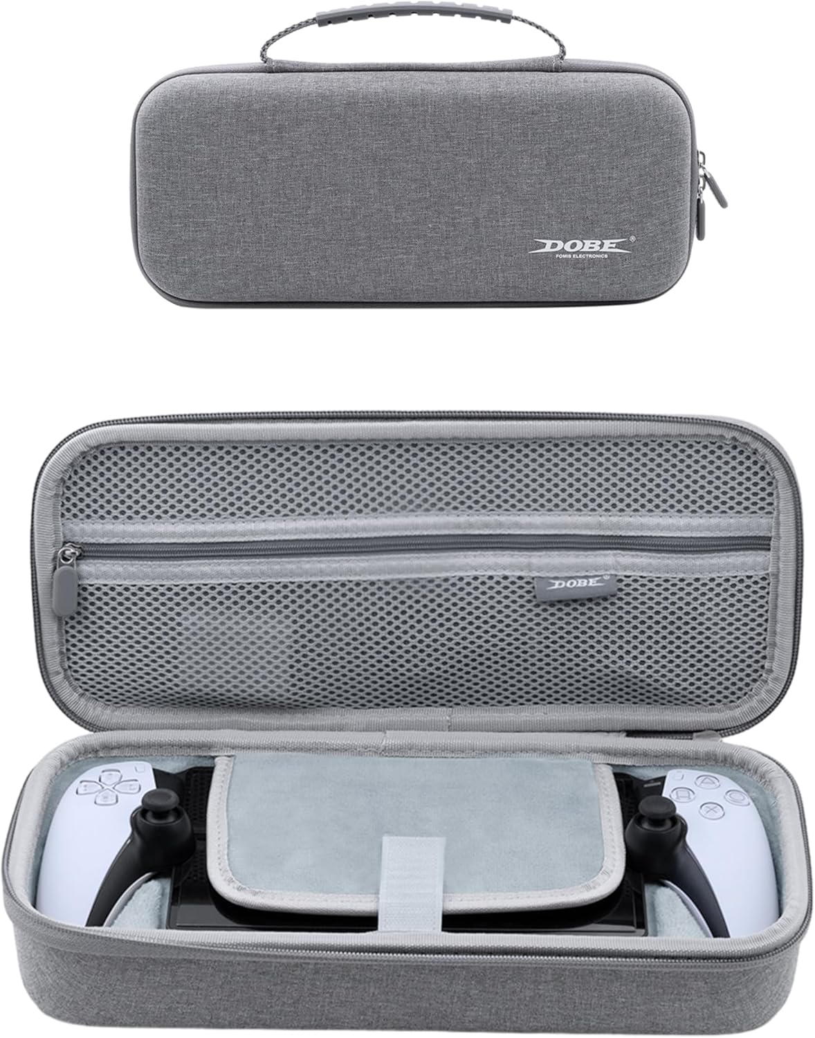 Mcbazel Hard Shell Carrying Case for PS Portal - Portable Travel Storage Bag with Protective Shell, Accessory Pockets for Console - Grey image number 5