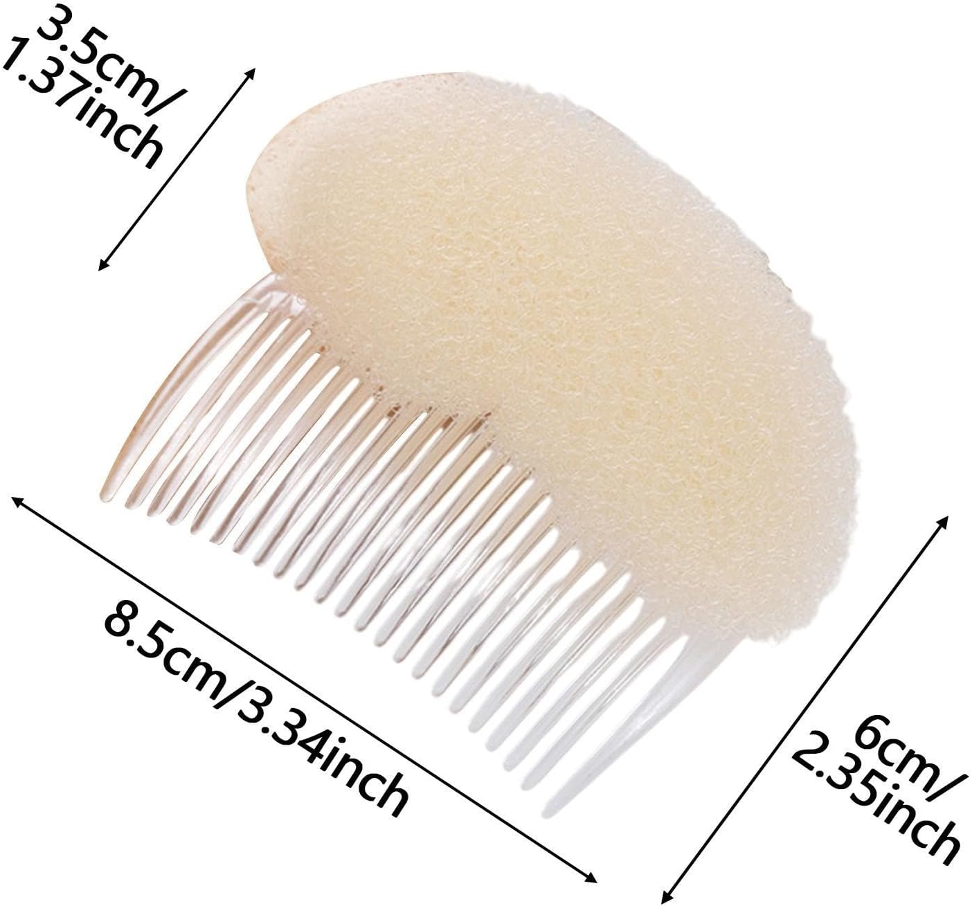 Harayaa Volume Bump Hair Piece Volume Hair Styling Set Professional Hair Volume Bump Inserts for Salon, White, S image number 1