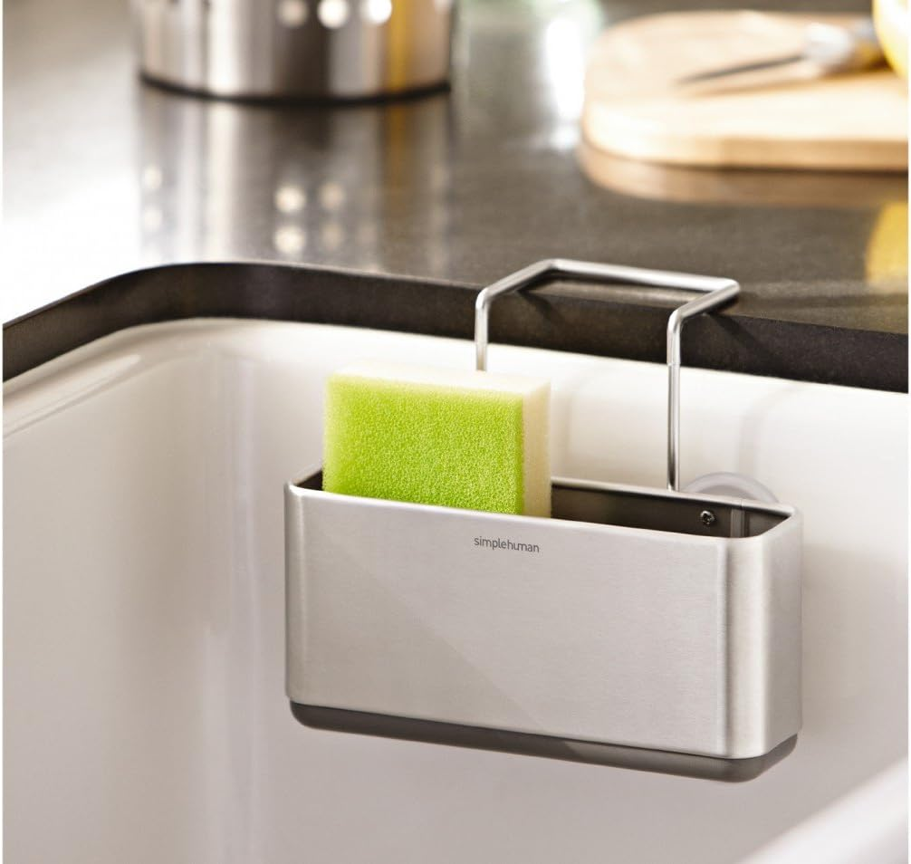Simplehuman Slim Sink Caddy, Brushed Stainless Steel image number 3