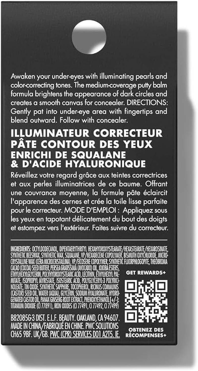 E.L.F. Putty Color-Correcting Eye Brightener, Under-Eye Brightener & Primer Reduces Appearance of Dark Circles, Vegan & Cruelty-Free, Light/Medium - Fair image number 2