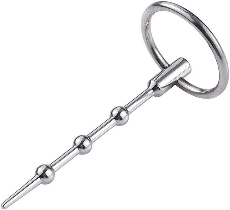 Stainless Steel Beads Urethral Sounds Penis Plug Ring Urethra Masturbation Rod 4 Pcs Set Sounding Stimulation Kit for Beginner Metal Dilator Sex Toy image number 4