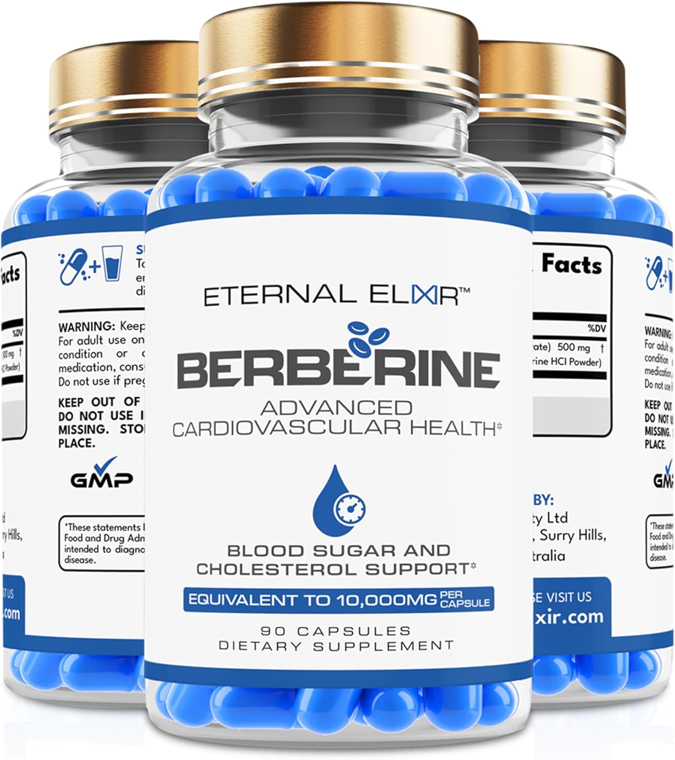 Eternal Elixir Advanced Berberine Capsules - 10,000Mg Equivalent - 90 Capsules - Dietary Supplements for Blood Sugar & Cholesterol Support - Gluten-Free and Sugar-Free Berberine Supplement" image number 4