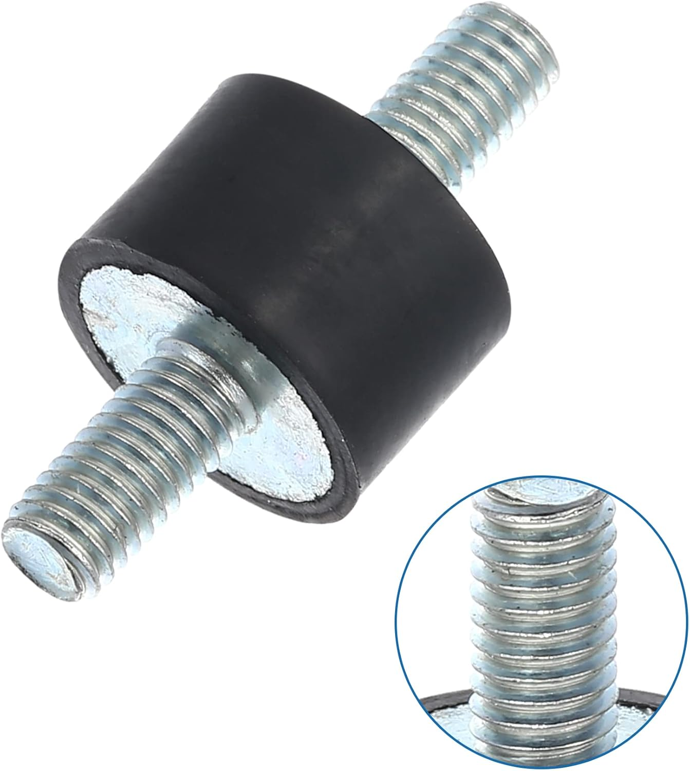 X AUTOHAUX 4Pcs M5 Car anti Vibration Rubber Isolator Damper 15X10Mm Rubber Bobbin Mount Shock Absorb Mounts for Compressors VV Engines image number 2