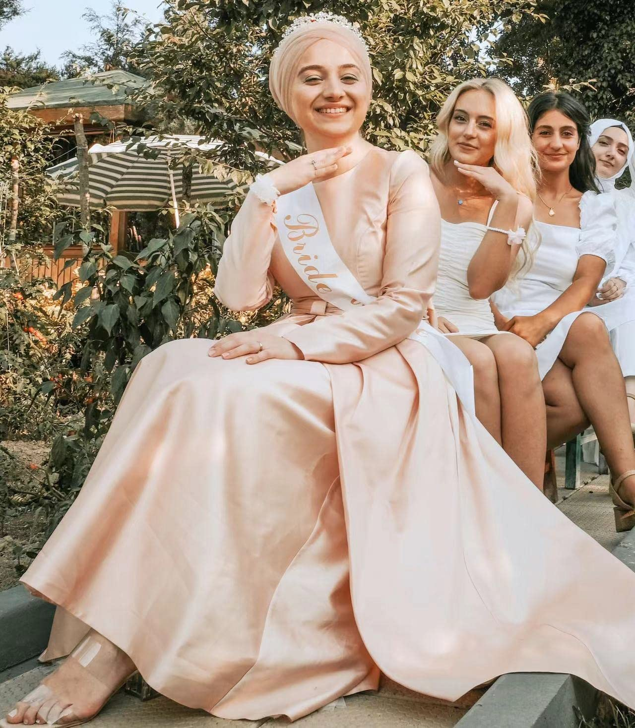 Bride to Be Sash Tiara Headband Set, Bachelorette Party Favors Supplies Decorations, Bridal Shower Decor Supply Kit, Engagement Party Decorations