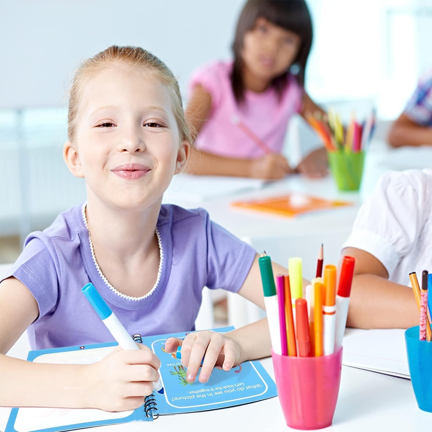 6 Pack Magic Water Coloring Book, Magic Painting Books with Water Pen Mess Free Coloring Books for Toddler 2-4Years Reusable Coloring Book-Children 3+ image number 2