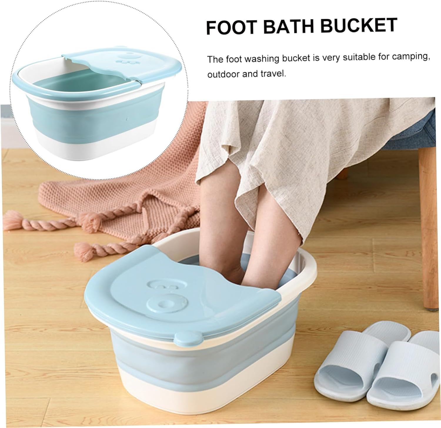 WOFASHPURET Foot Soaking Bath Basin Multi-Use Acupuncture Points Massage Bath Bucket for Household Massage Wash image number 6