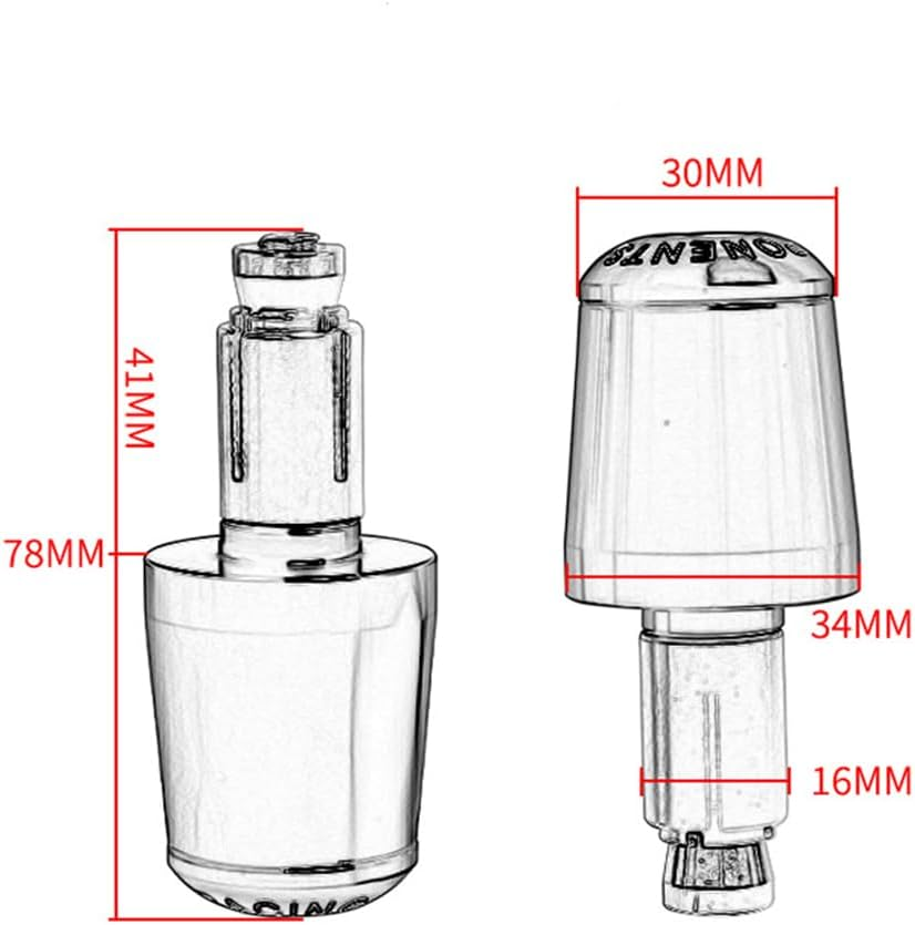 7/8" Motorcycle Bar Ends Universal Motorcycle Handlebar Plugs End Caps - 2Pcs Grip Ends, Fit with Yamaha YZF R1 R3 R6 R7 R125 R6S R25 R3 600R (Black) image number 6